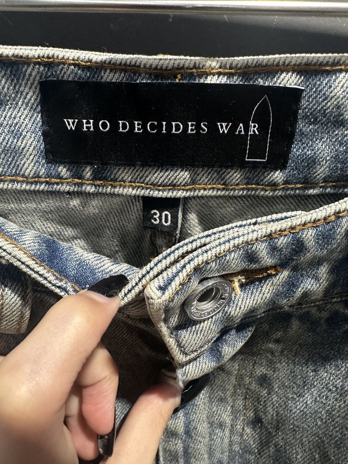 Who Decides War who decides war Arch Repaired Blowout denim Size US 32 / EU 48 - 3 Thumbnail