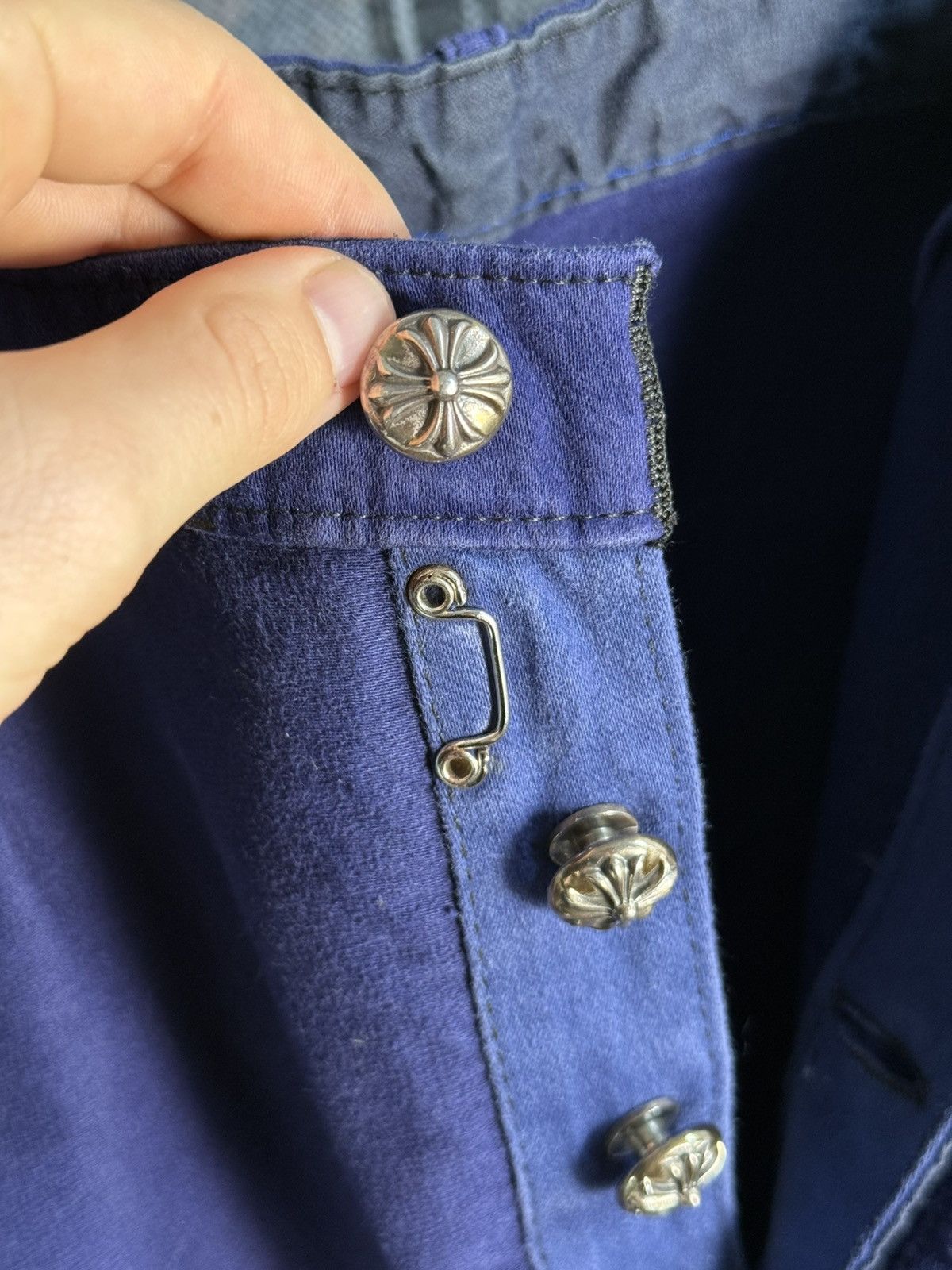 Chrome Hearts 🚭1/1 GRAIL🚭19 CROSS PATCH SERVICED 1950'S FRENCH CHORE PANTS Size US 38 / EU 54 - 12 Thumbnail