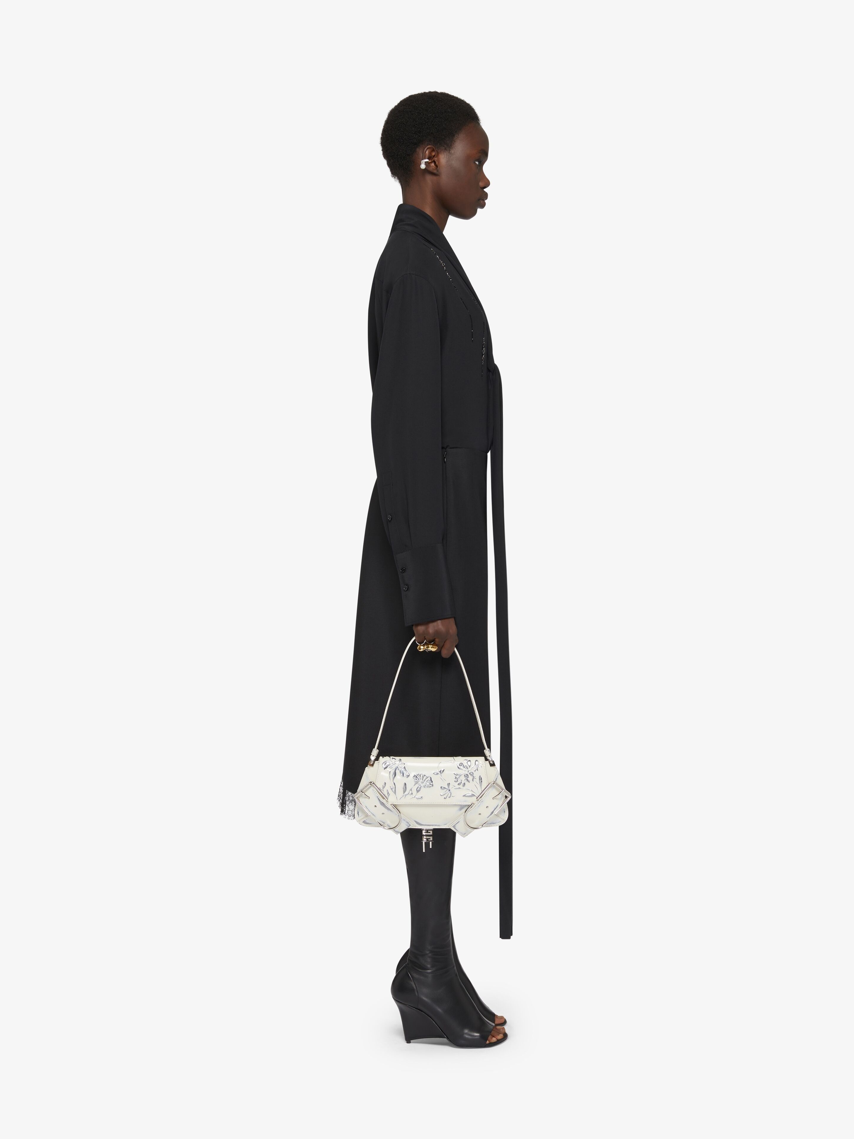 Givenchy o1w1db10325 Lace Details Skirt in Black Size 28" / US 6 / IT 42 - 4 Thumbnail