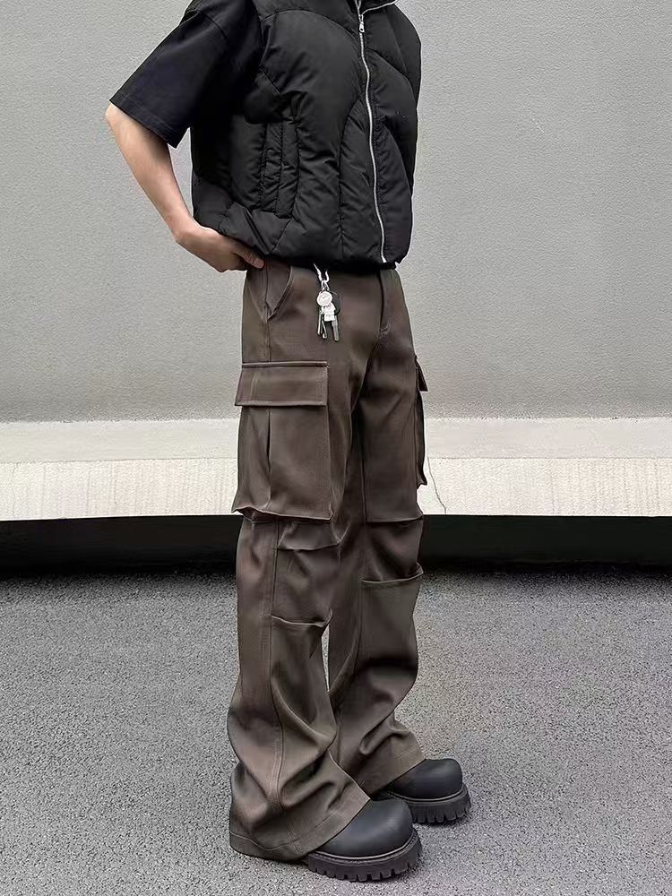 Japanese Brand × Vintage High Street Workwear Straight Micro-flare Pants Size US 34 / EU 50 - 4 Thumbnail