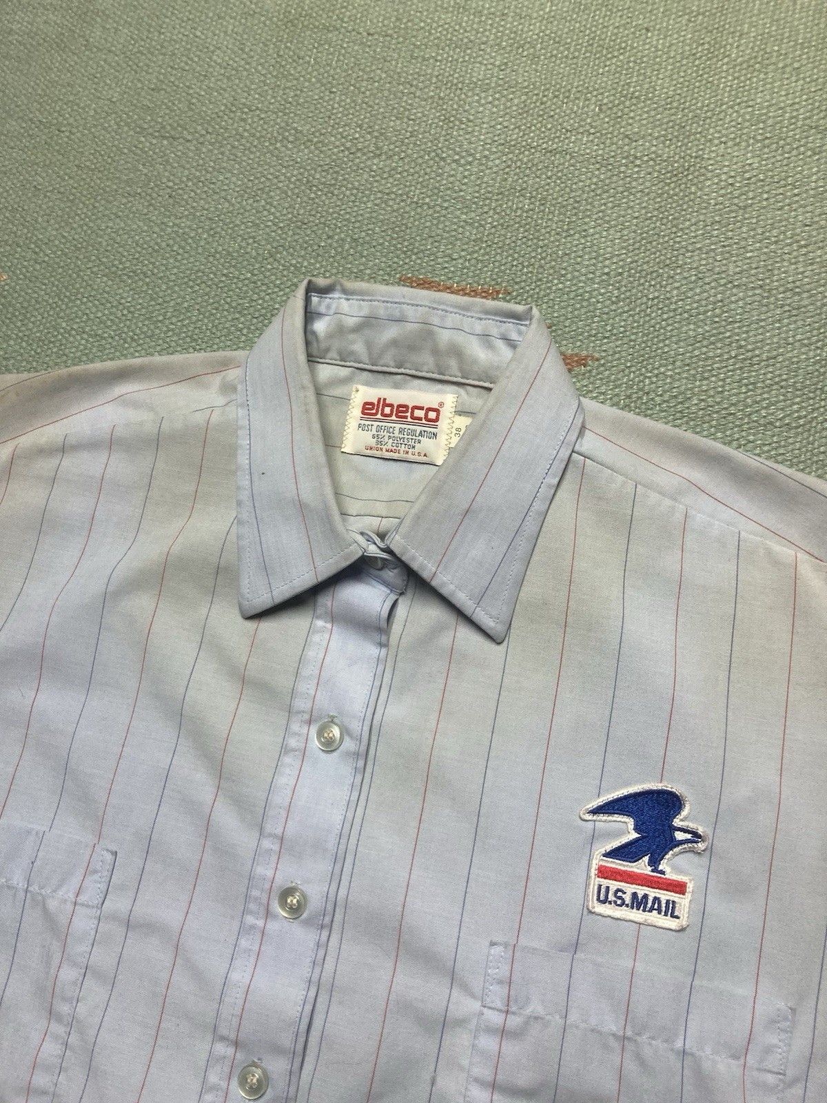 Vintage Vtg button shirt Elbeco USPS mail carrier eagle womens 38 Size L / US 10 / IT 46 - 6 Thumbnail
