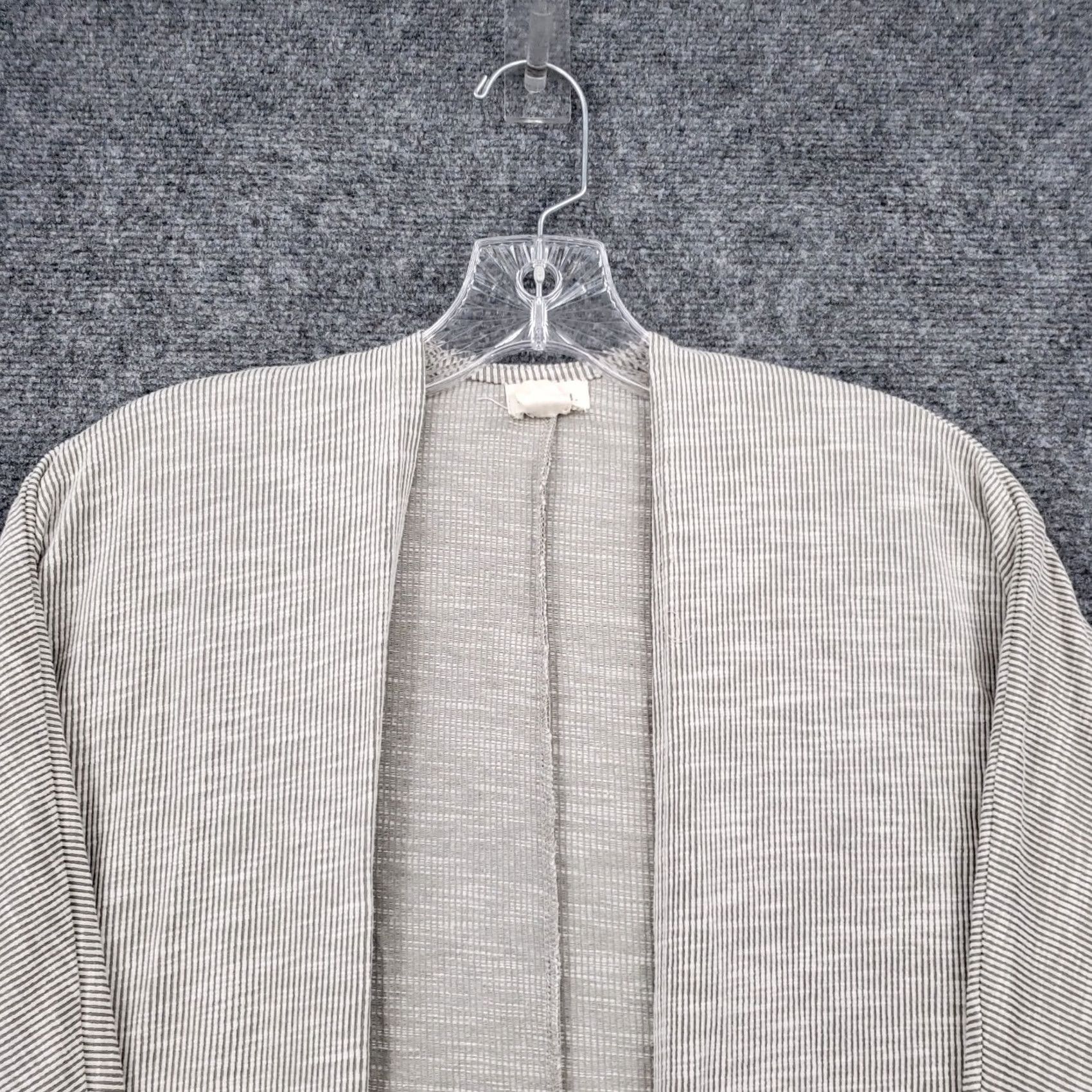 DONNI. Donni Cardigan Womens One Size Gray Osfa Knit Long Sleeve Ribbed Pockets Stretch Size ONE SIZE - 3 Thumbnail