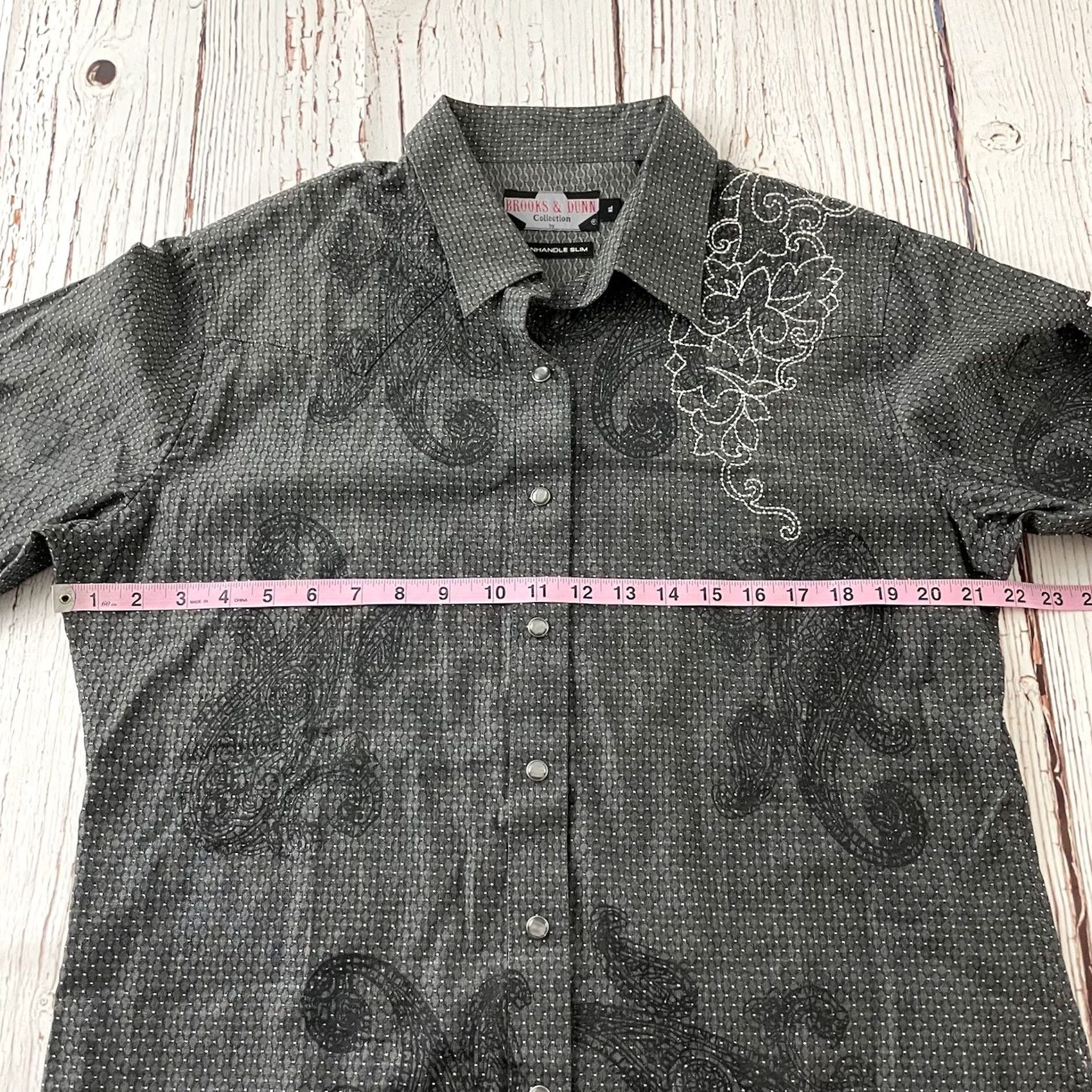 Vintage Panhandle Slim Brooks & Dunn Long Sleeve Button-Up Top Women's XL Gray Snap Front Shirt Size XL / US 12-14 / IT 48-50 - 5 Thumbnail