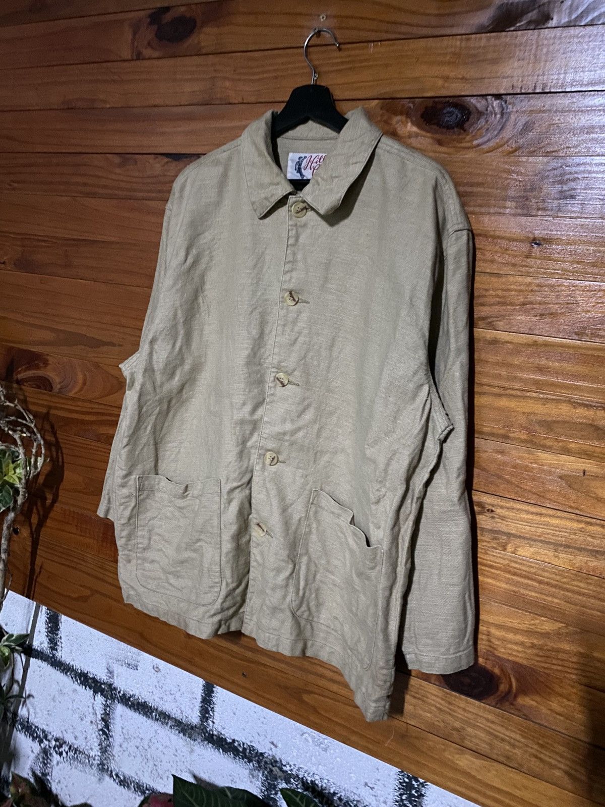 Japanese Brand Vintage Hillcop Beige Linen-Blend Casual Work Jacket Size US M / EU 48-50 / 2 - 4 Thumbnail