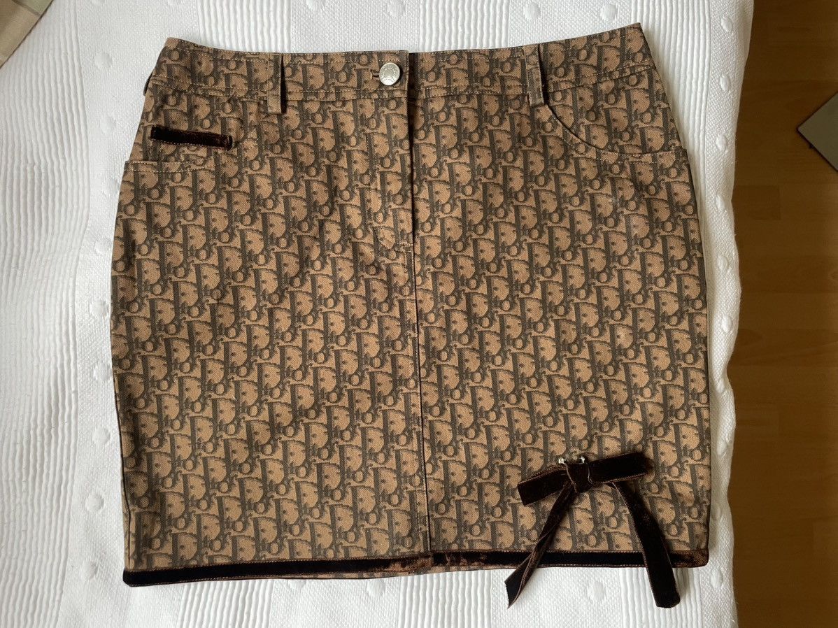 Dior CHRISTIAN DIOR MONOGRAM OBLIQUE SKIRT Size 27" / US 4 / IT 40 - 1 Thumbnail
