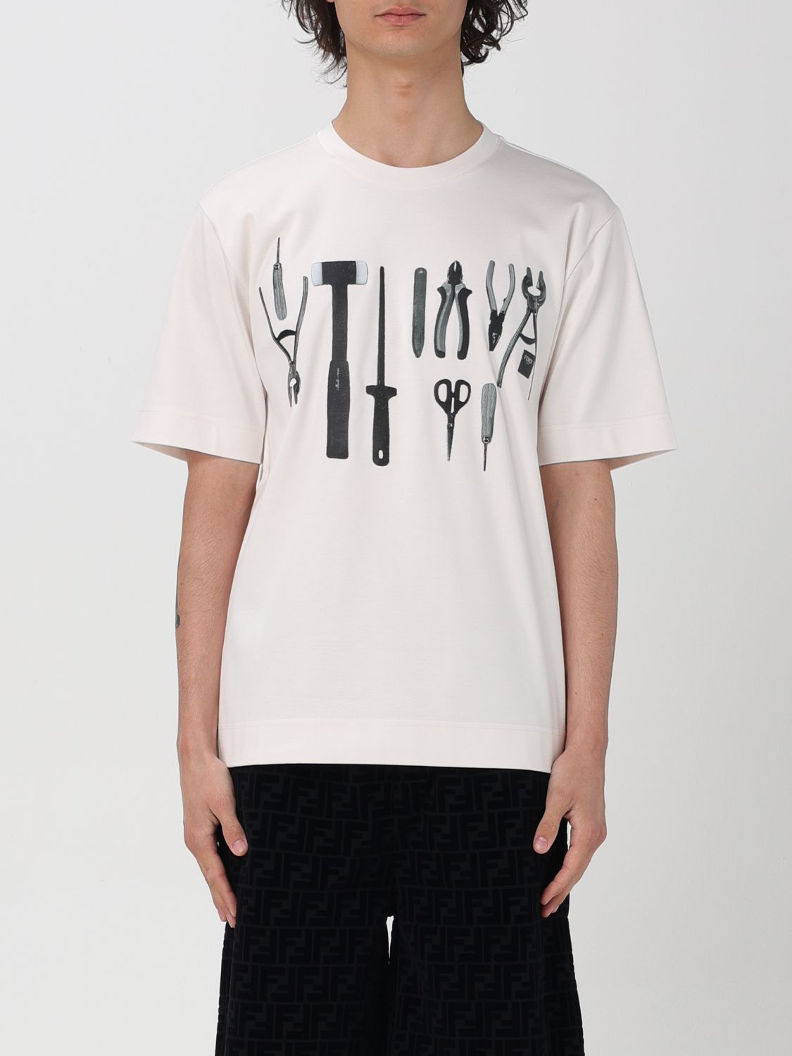 image of Fendi T-Shirt Men White (Size 2XL)