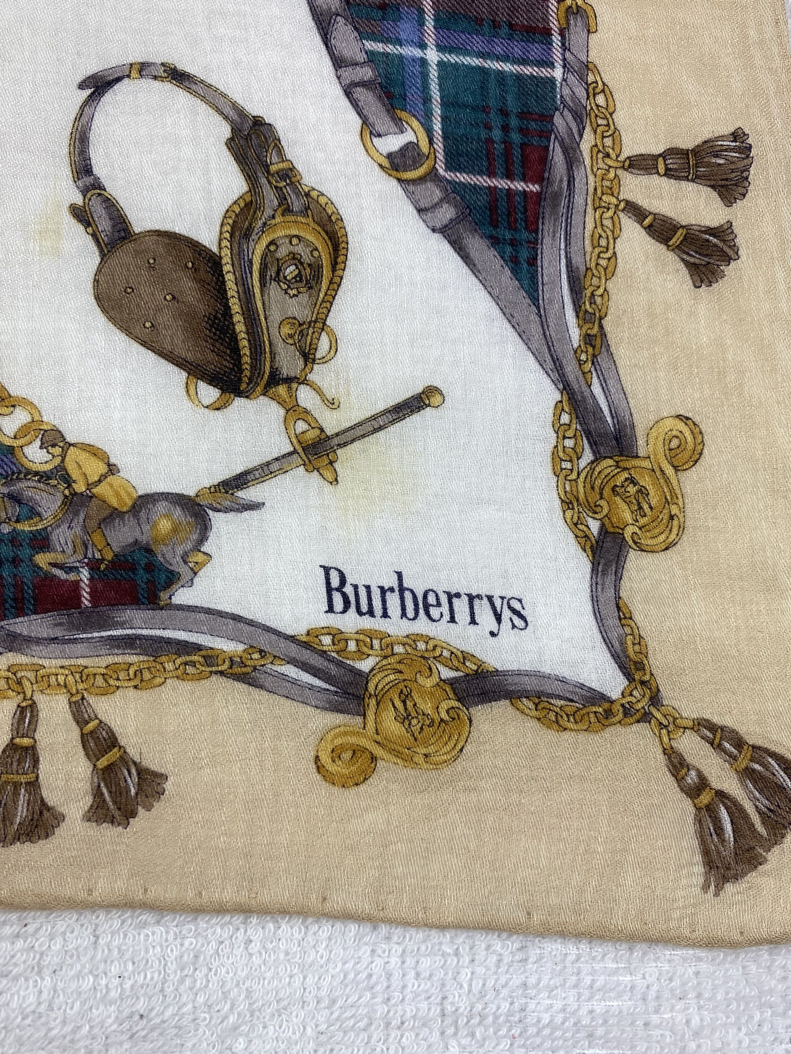 Burberry Vintage Burberrys Handkerchief / Bandana / Neckerchief Size ONE SIZE - 5 Thumbnail