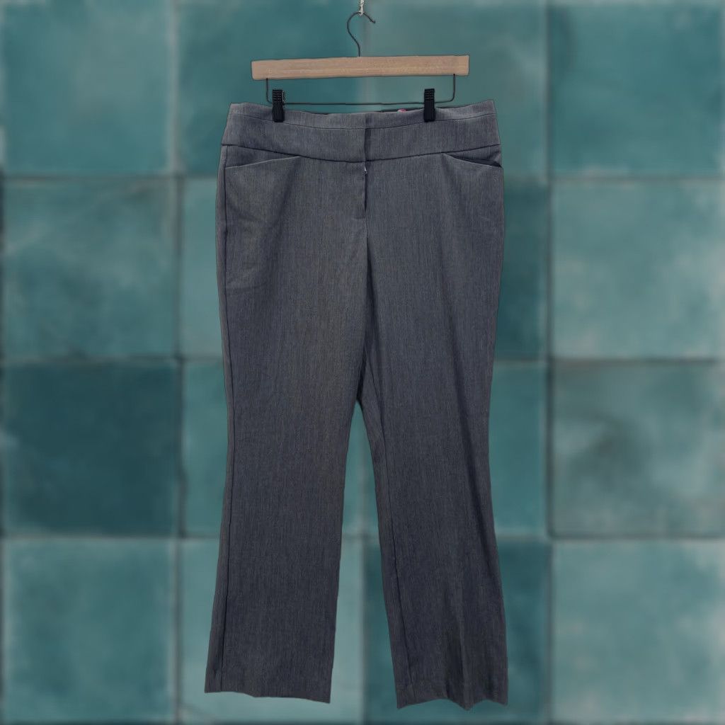 Vintage Maurices Pants Womens 12 Regular Gray Bootcut Mid Rise Dress Career Stretch NWT Size 34" / US 12 / IT 48 - 1 Thumbnail