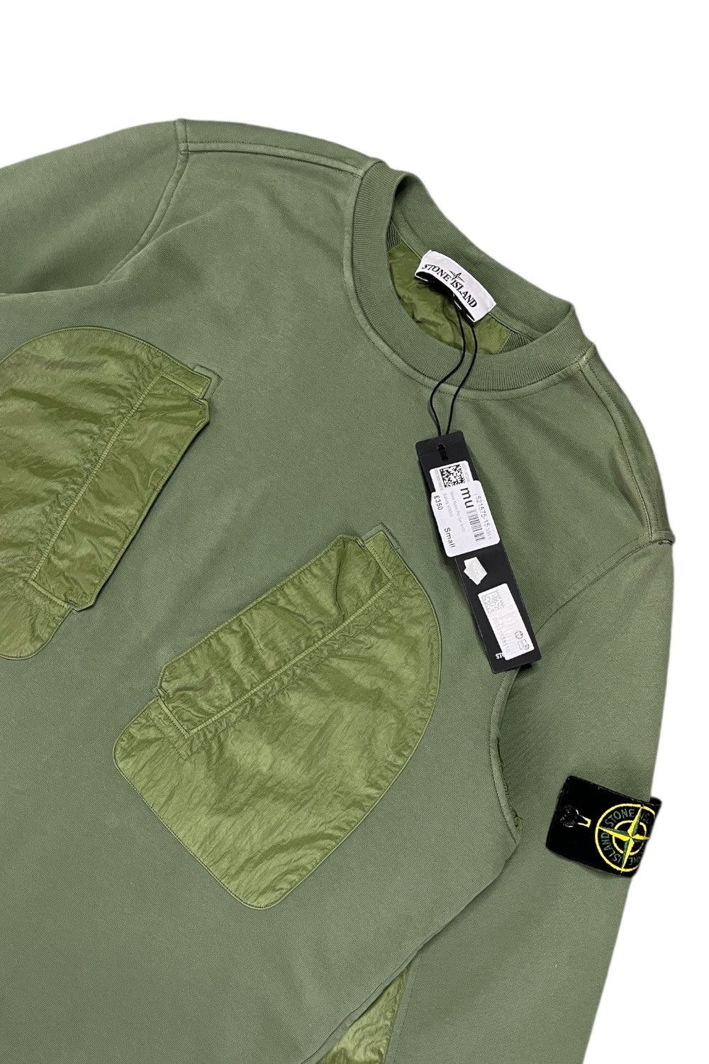 Stone Island Stone Island S/S 23 Olive Patch Pocket Sweatshirt Size US S / EU 44-46 / 1 - 2 Thumbnail