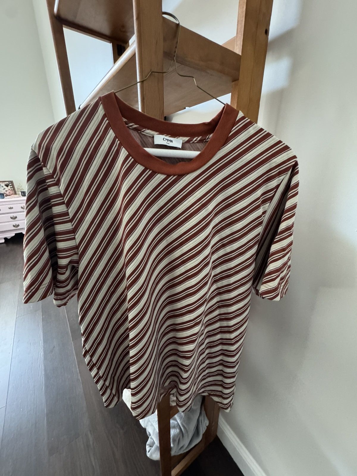CMMN SWDN Orange White Striped Tee Size US L / EU 52-54 / 3 - 1 Thumbnail