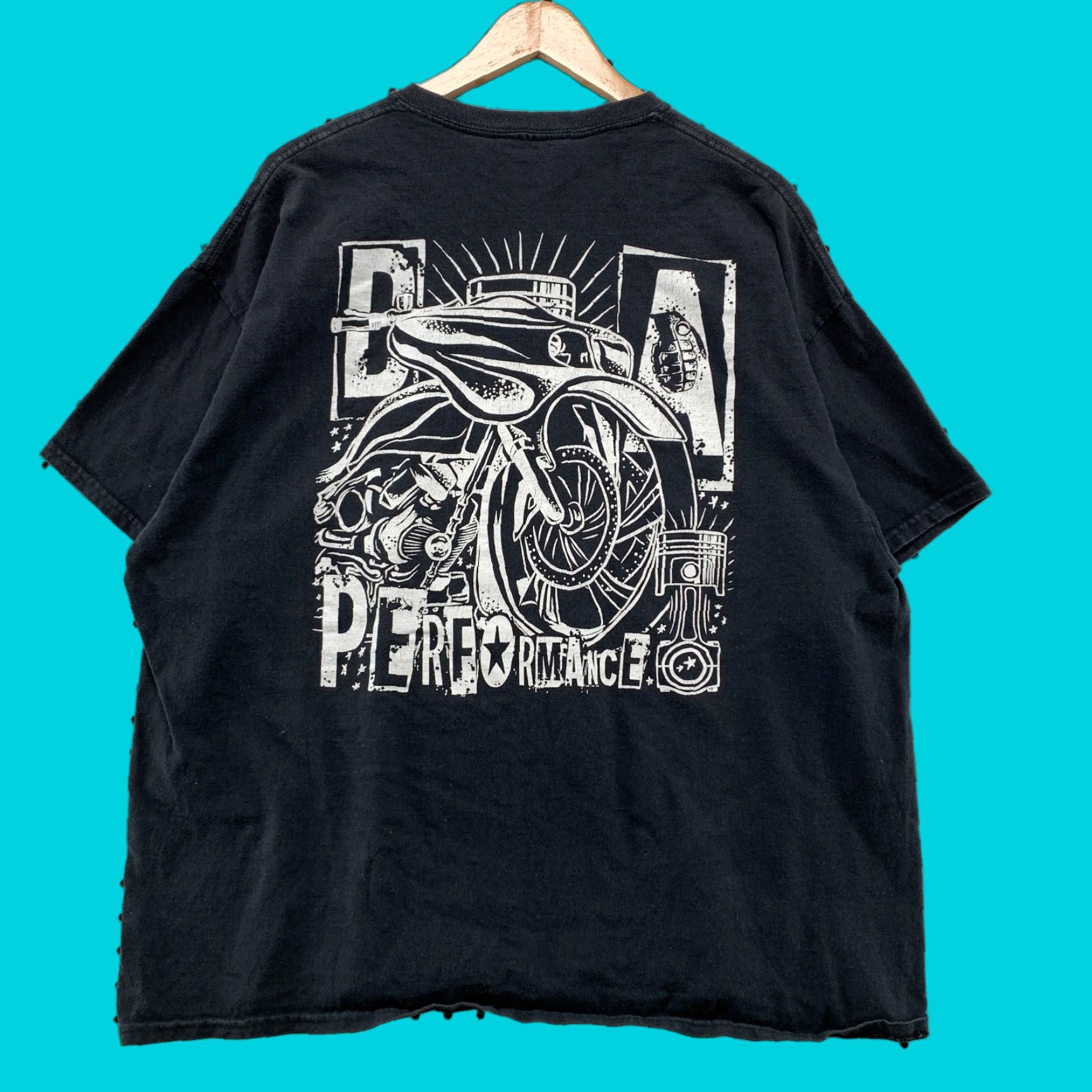 Gildan DA Performance Mototcycle Graphic Shirt Mens XL Black Piston 25.5x28 Size US XL / EU 56 / 4 - 1 Thumbnail