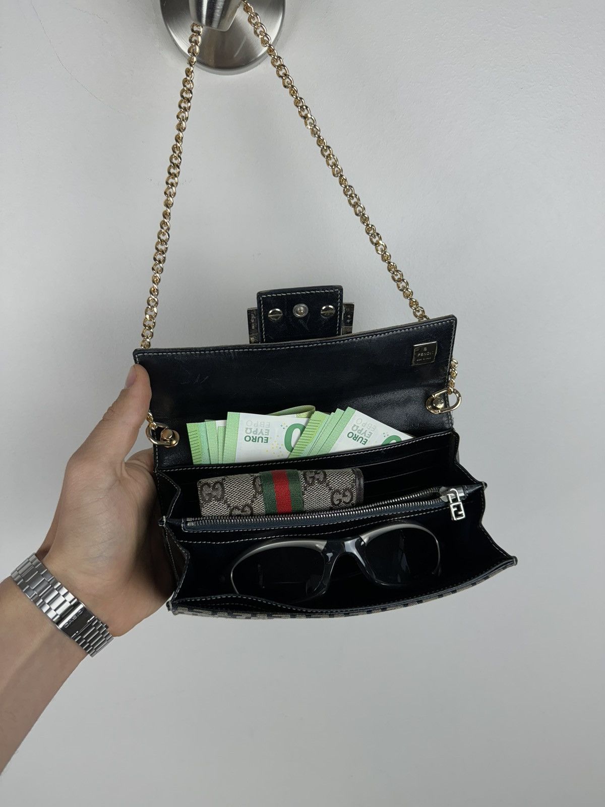 Fendi Shoulder leather bag Fendi FF monogram original rare item Size ONE SIZE - 4 Thumbnail