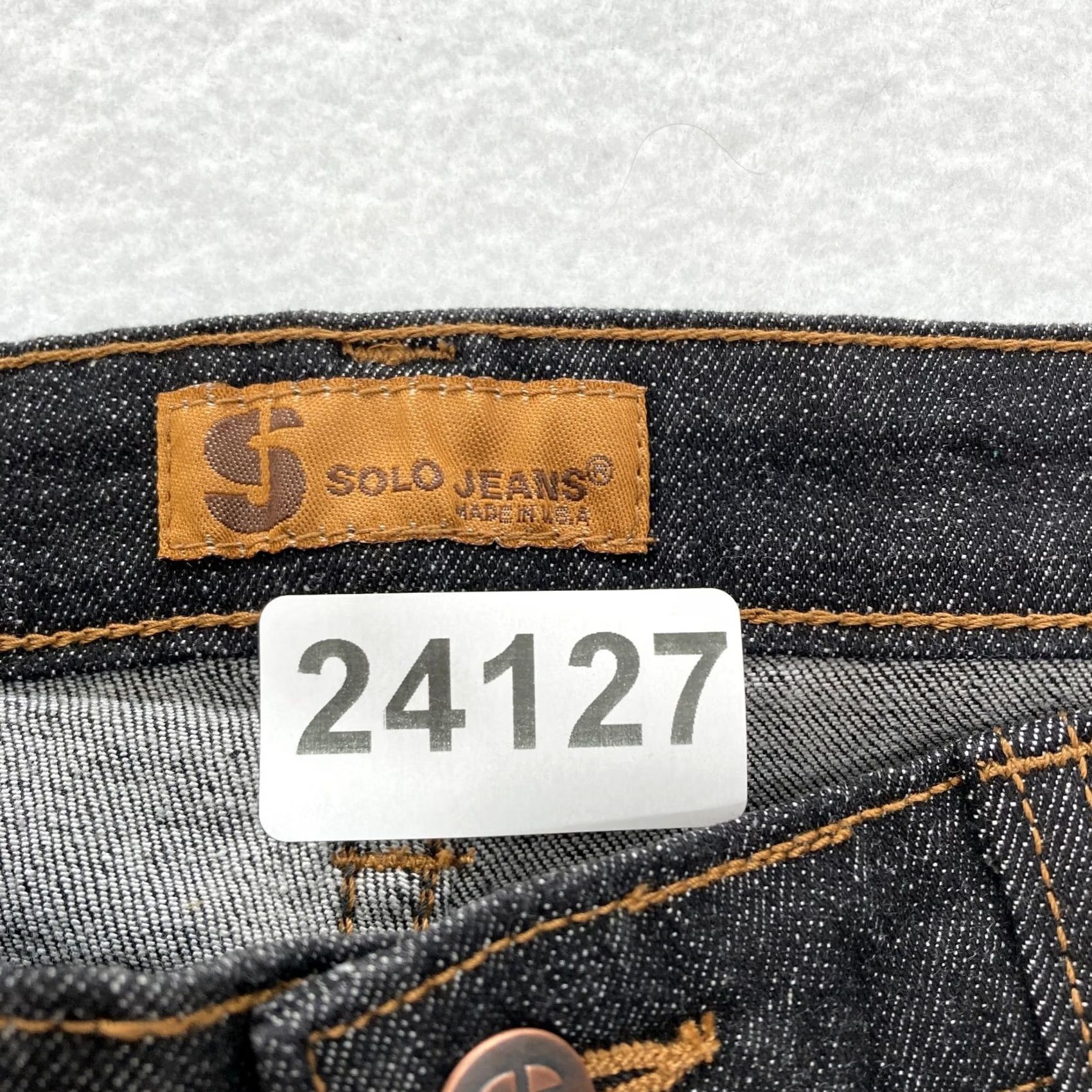 Vintage VINTAGE Solo Jeans Mens 33x32 Skinny Slim Fit Dark Blue Stretch Denim NWT Y2K Grunge Skater Jeans Mens Size US 33 - 5 Thumbnail