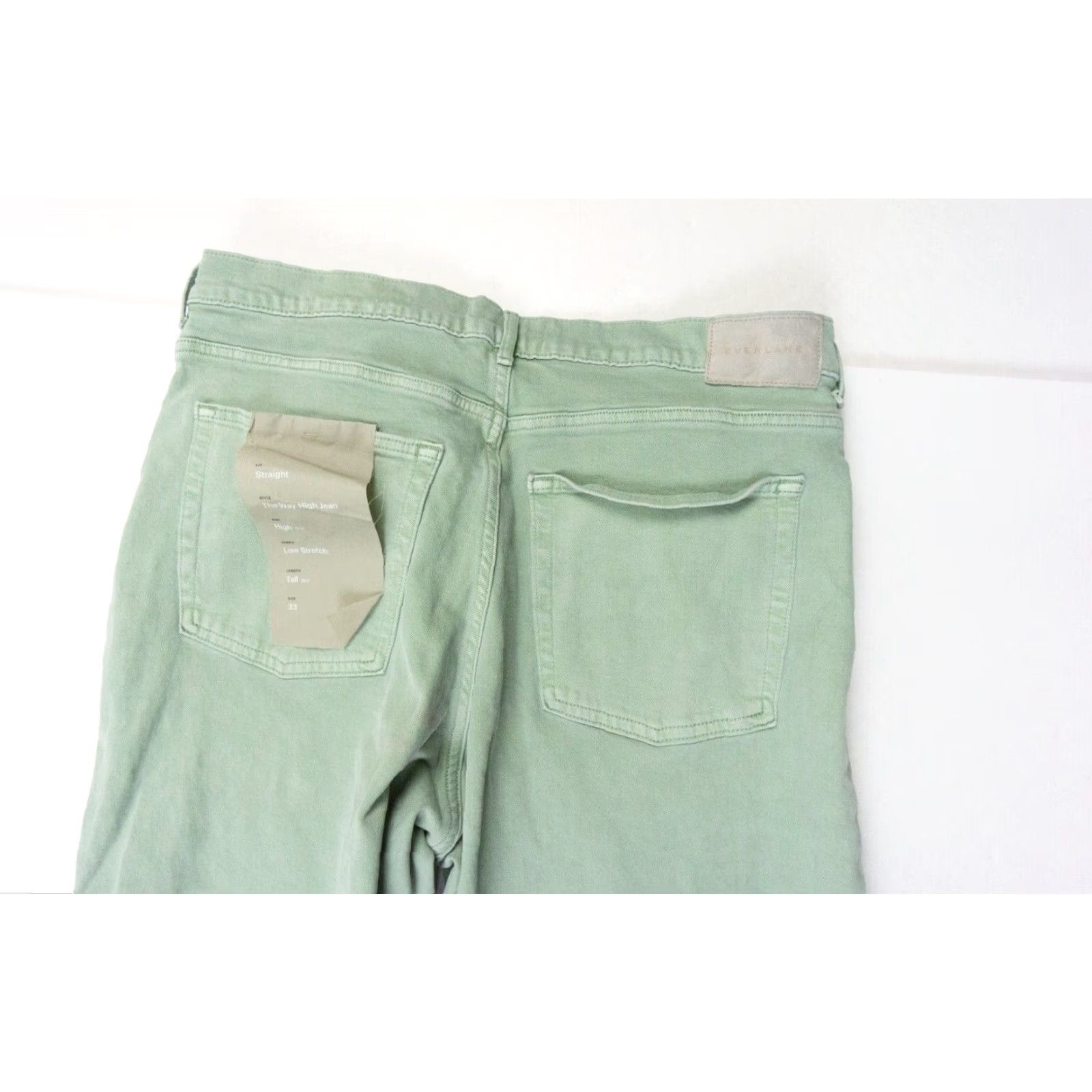 Everlane Everlane The Way High Jeans - Women’s Denim 33 Tall Green High Rise Straight Leg 5-Pocket Jeans Womens Size 24" / US 00 / IT 34 - 5 Thumbnail