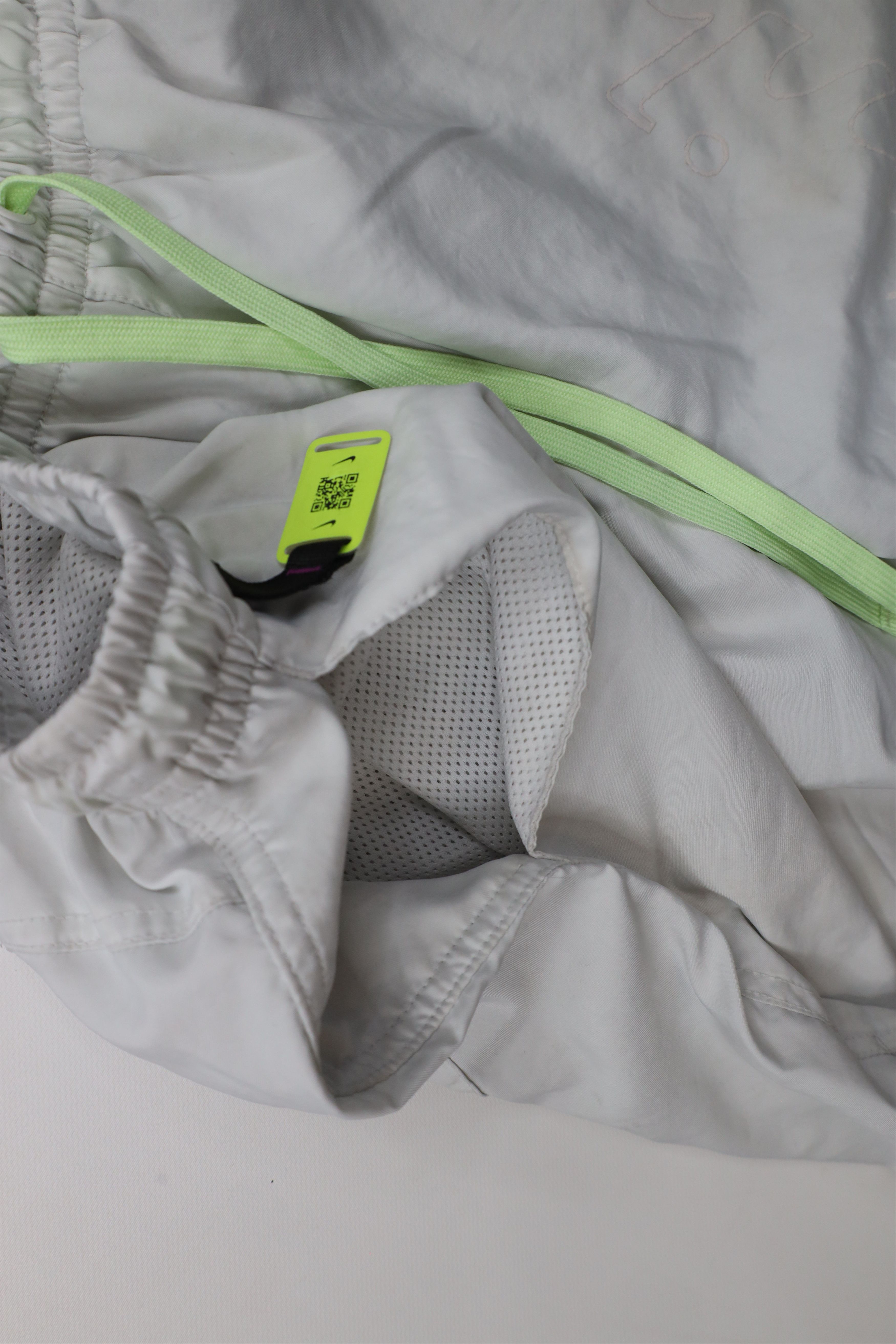 Nike × Vintage Nike Spell Out Big Logo Lined Woven Festival Shorts Gray Size US 32 / EU 48 - 10 Thumbnail