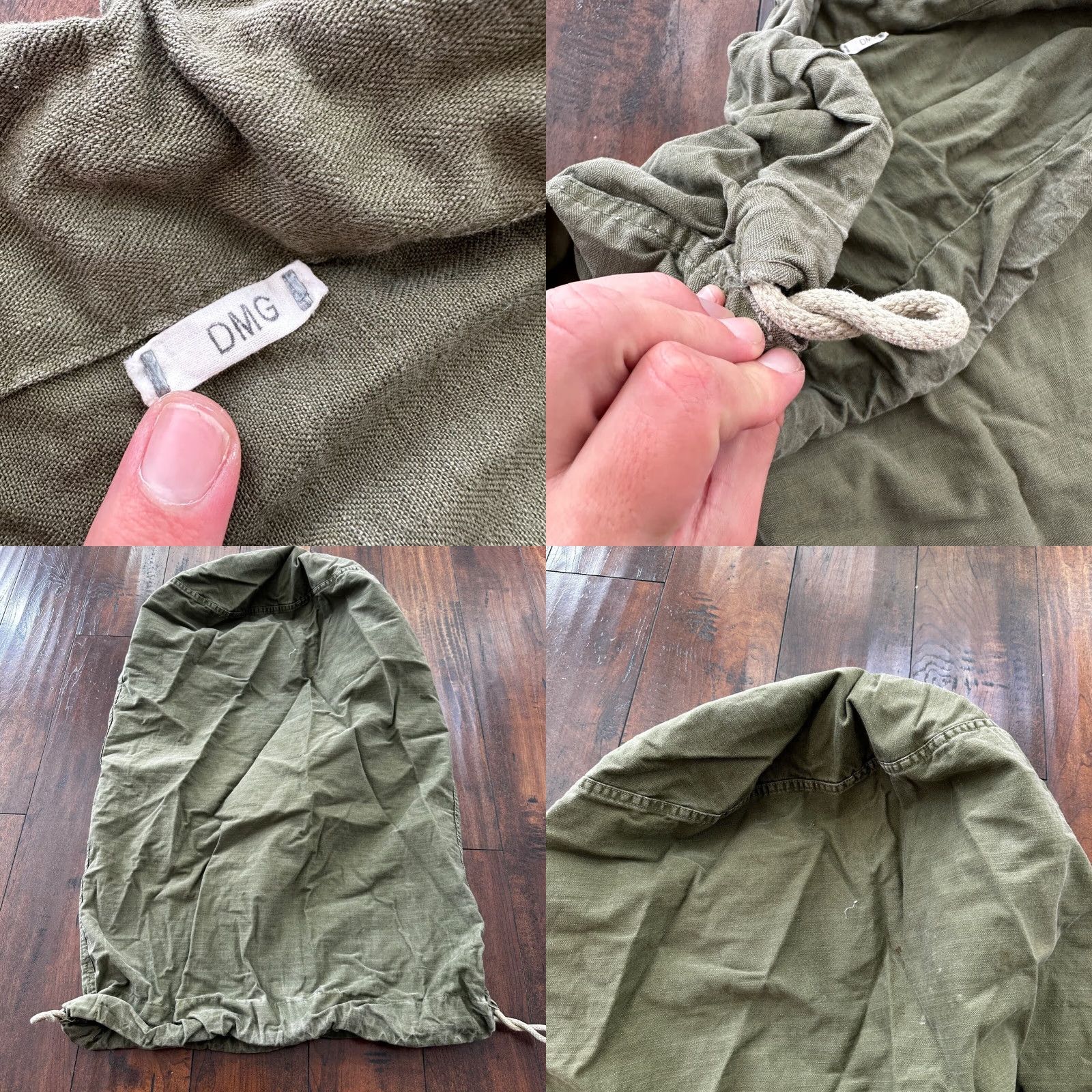 Vintage VINTAGE WWII Canvas Laundry Bag Military HBT Denim 1940s Tan Stencil Mens Size ONE SIZE - 8 Thumbnail