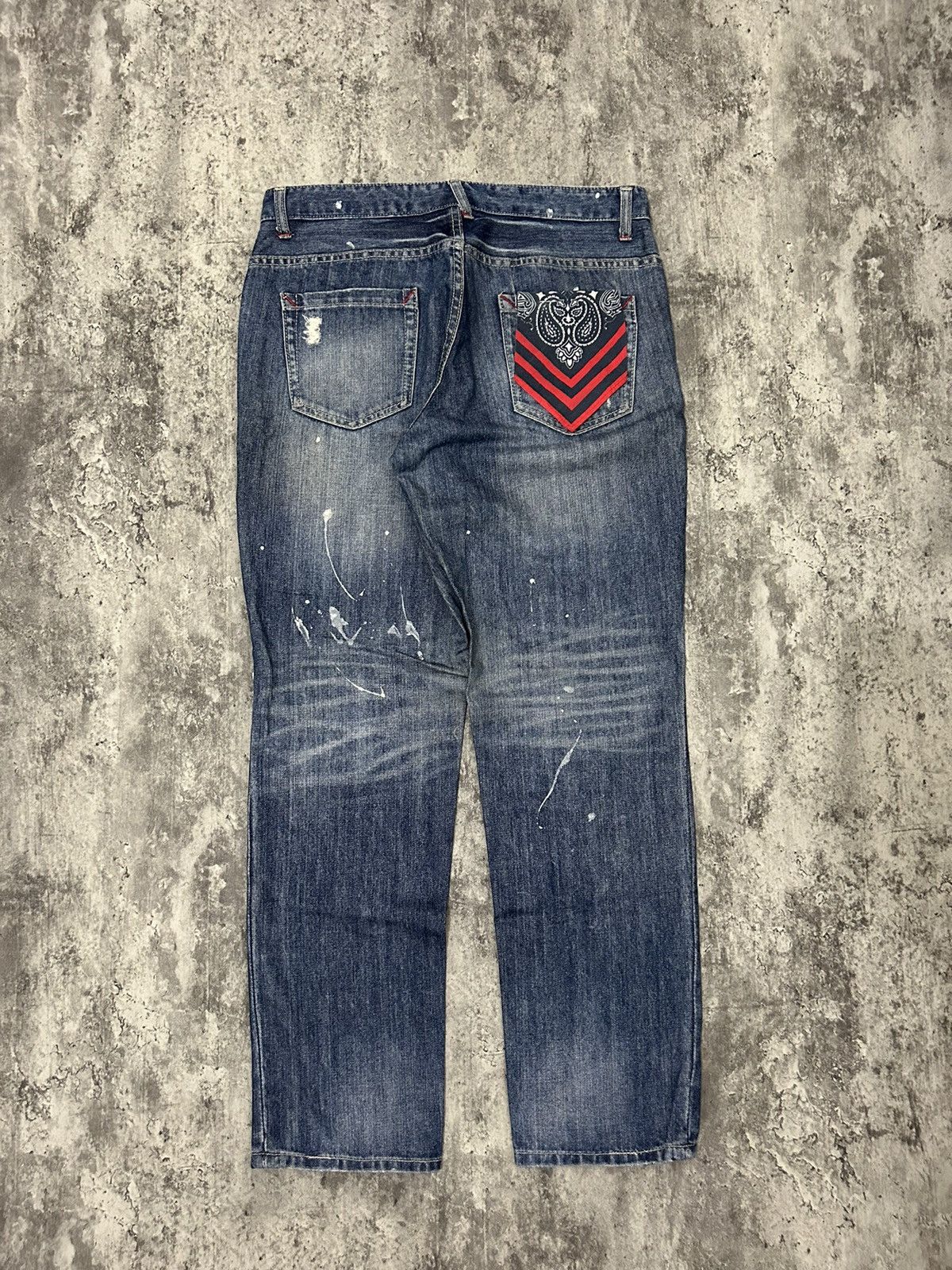 If Six Was Nine × Japanese Brand × Nicole Club 179/WG Nicole Club Distressed Bandana Pocket Back Jeans Size US 32 / EU 48 - 5 Thumbnail