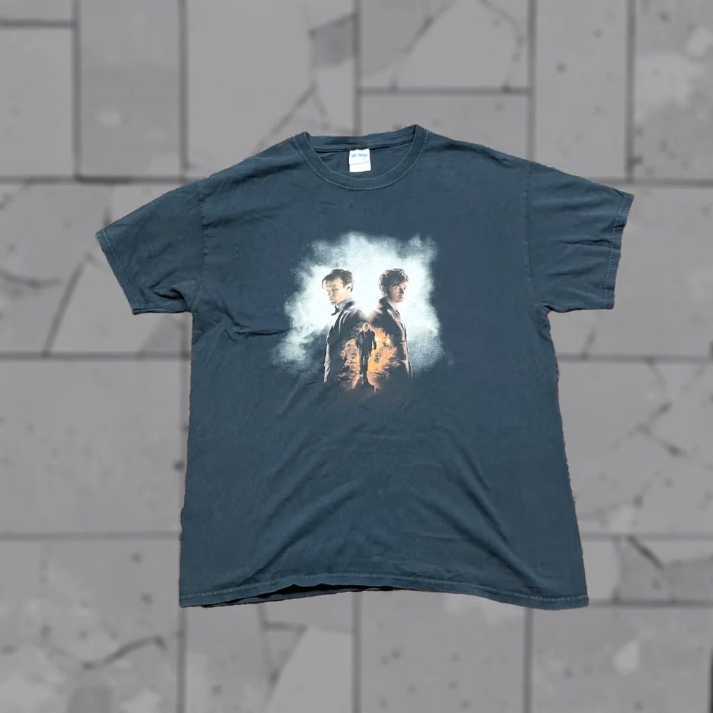 Doctor Who Shirt Adult L Black 2013 50th Anniversary Special Event Promo Graphic Tee Mens, Men’s