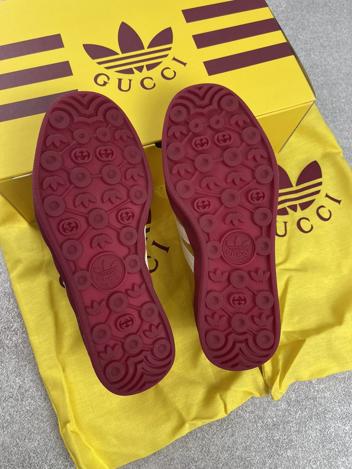 Adidas × Gucci Adidas x Gucci Gazelle Yellow/White/Red Sneakers Size 36 2/3 Size US 5.5 / IT 35.5 - 10 Thumbnail