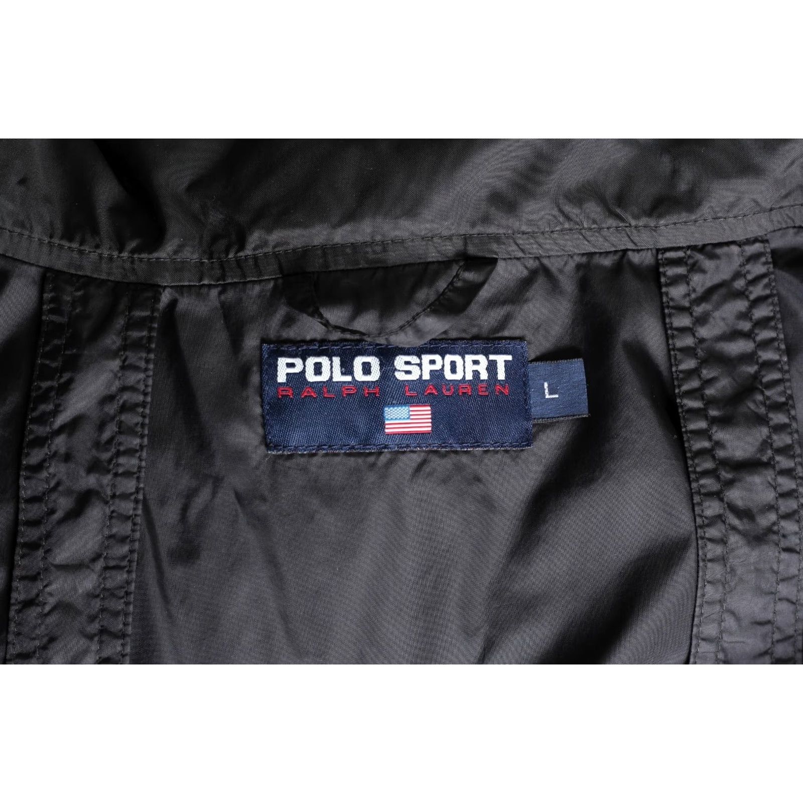 Ralph Lauren VINTAGE POLO SPORT RALPH LAUREN Hooded Mid Length Windbreaker Jacket Men L Black Windbreaker Shirt Mens Size US L / EU 52-54 / 3 - 6 Thumbnail