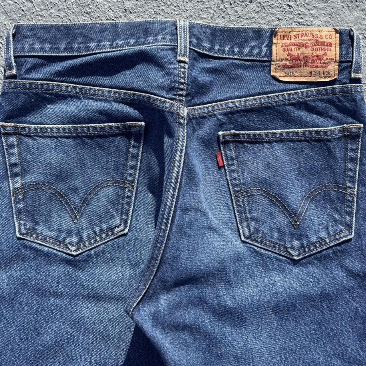 Levi's Early 2000s Levi's 505 Regular Fit Blue Jeans Size US 34 / EU 50 - 4 Thumbnail