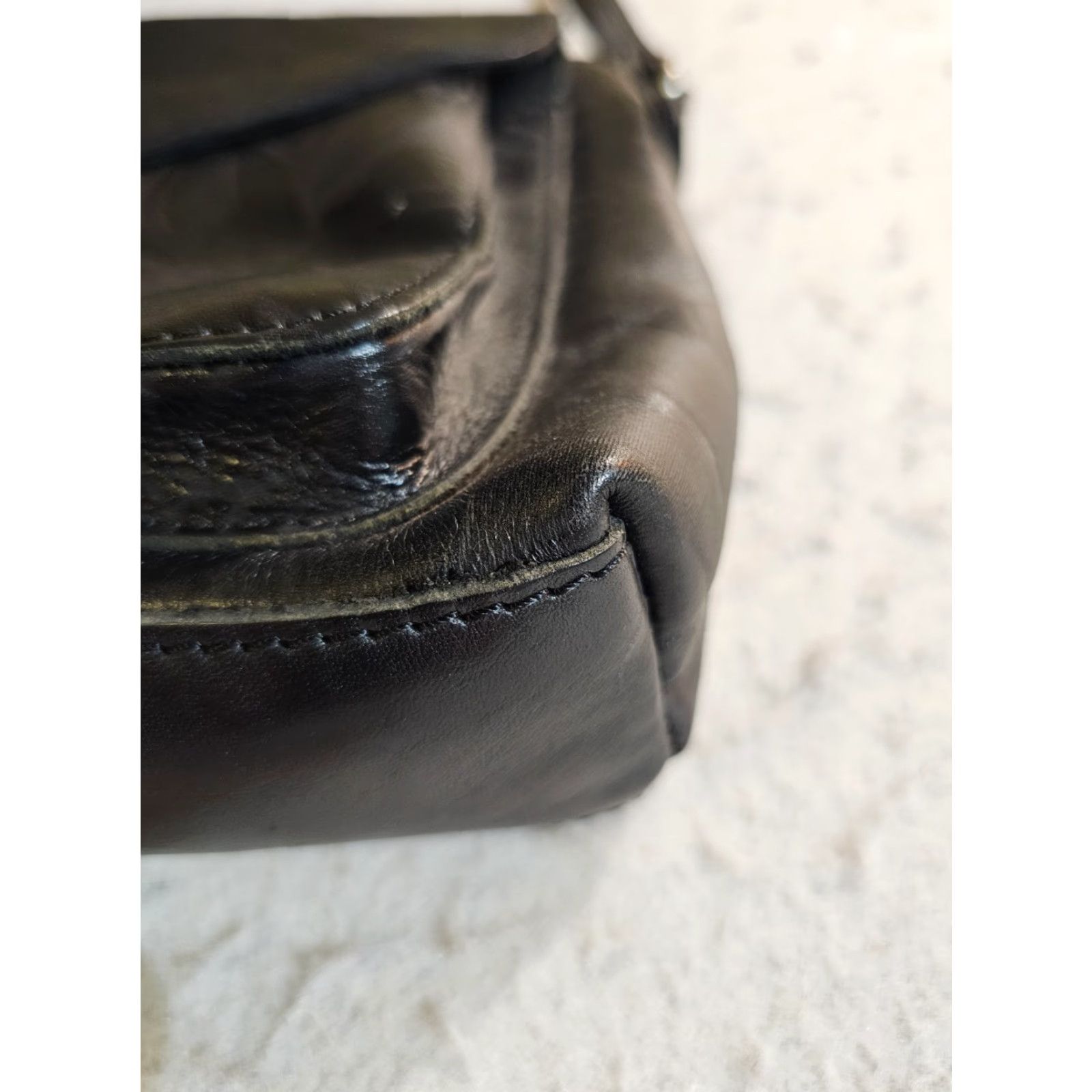 Patricia Nash Patricia Nash Avellino Crossbody Handbag Black Embossed Leather Floral Design Size ONE SIZE - 5 Thumbnail
