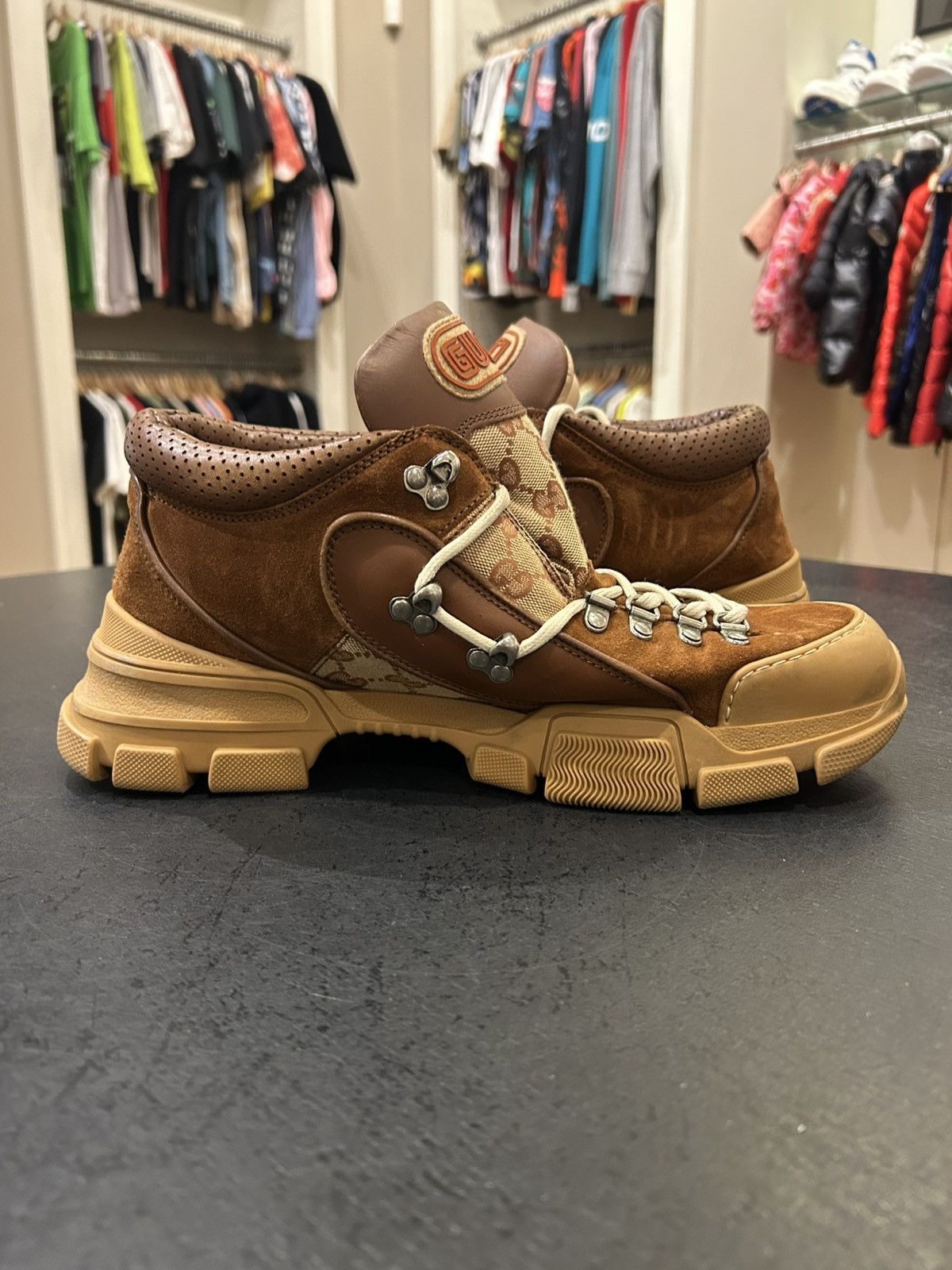 Gucci Gucci Flashtrek Boots Brown Suede Size US 10.5 / EU 43-44 - 3 Thumbnail