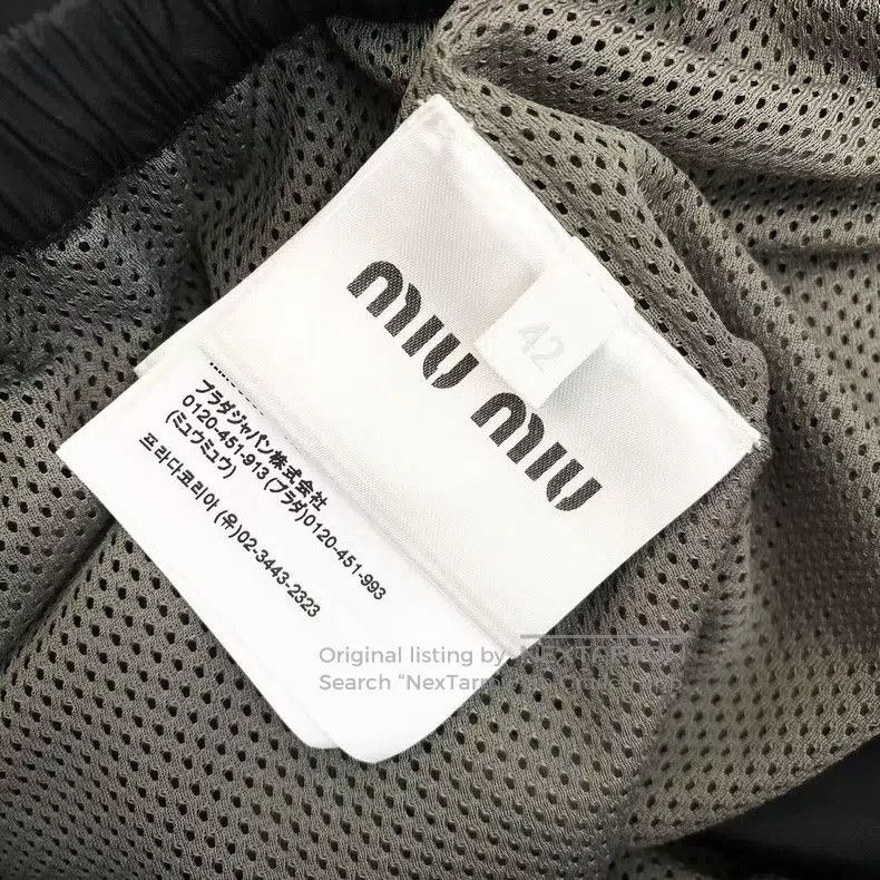 Miu Miu Miu Miu 42 25ss spring and summer contrast nylon sports coa Size L / US 10 / IT 46 - 4 Thumbnail