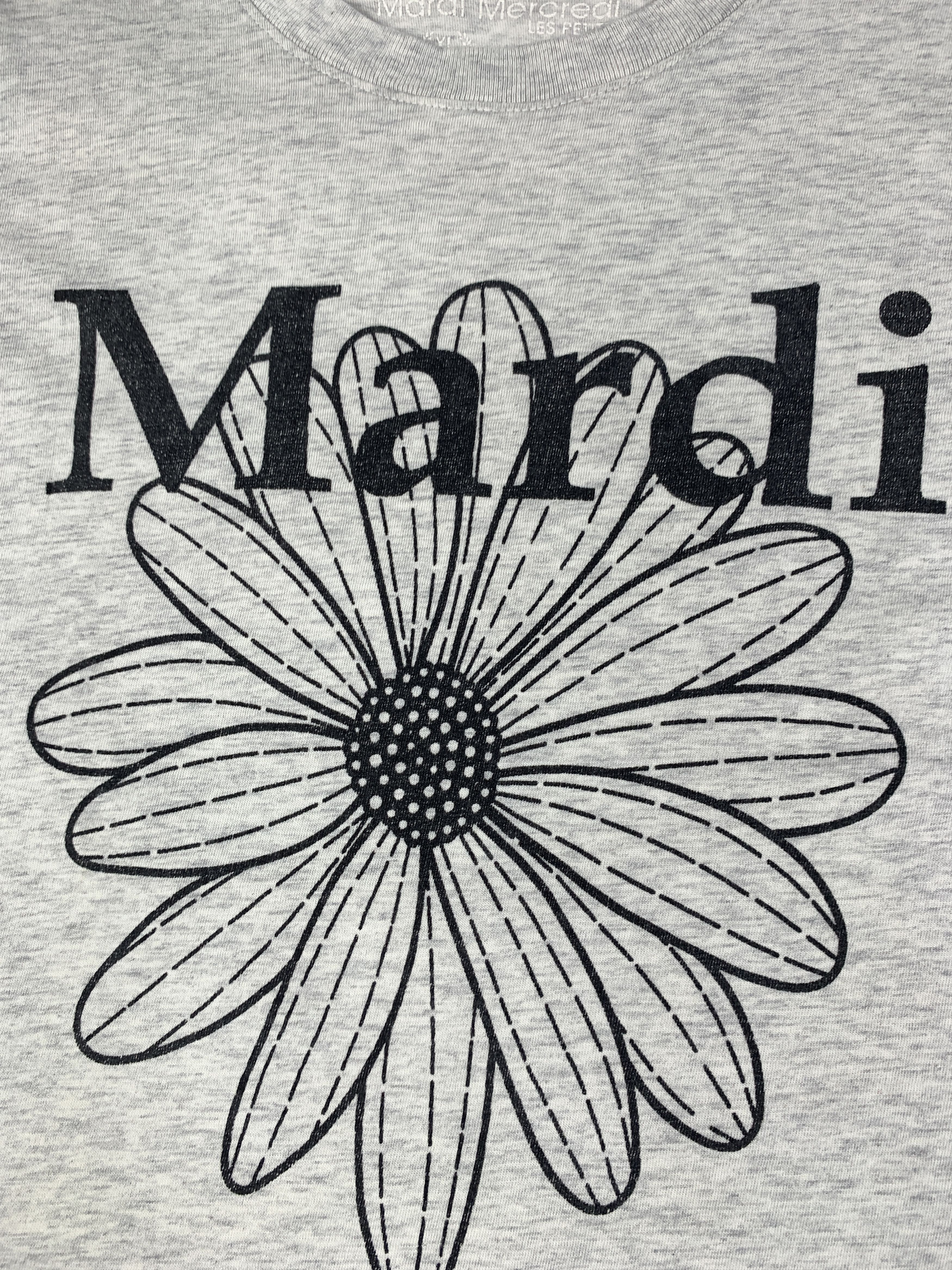 Japanese Brand Mardi Mercredi Les Petites Gray Tee (S) Size S / US 4 / IT 40 - 4 Thumbnail