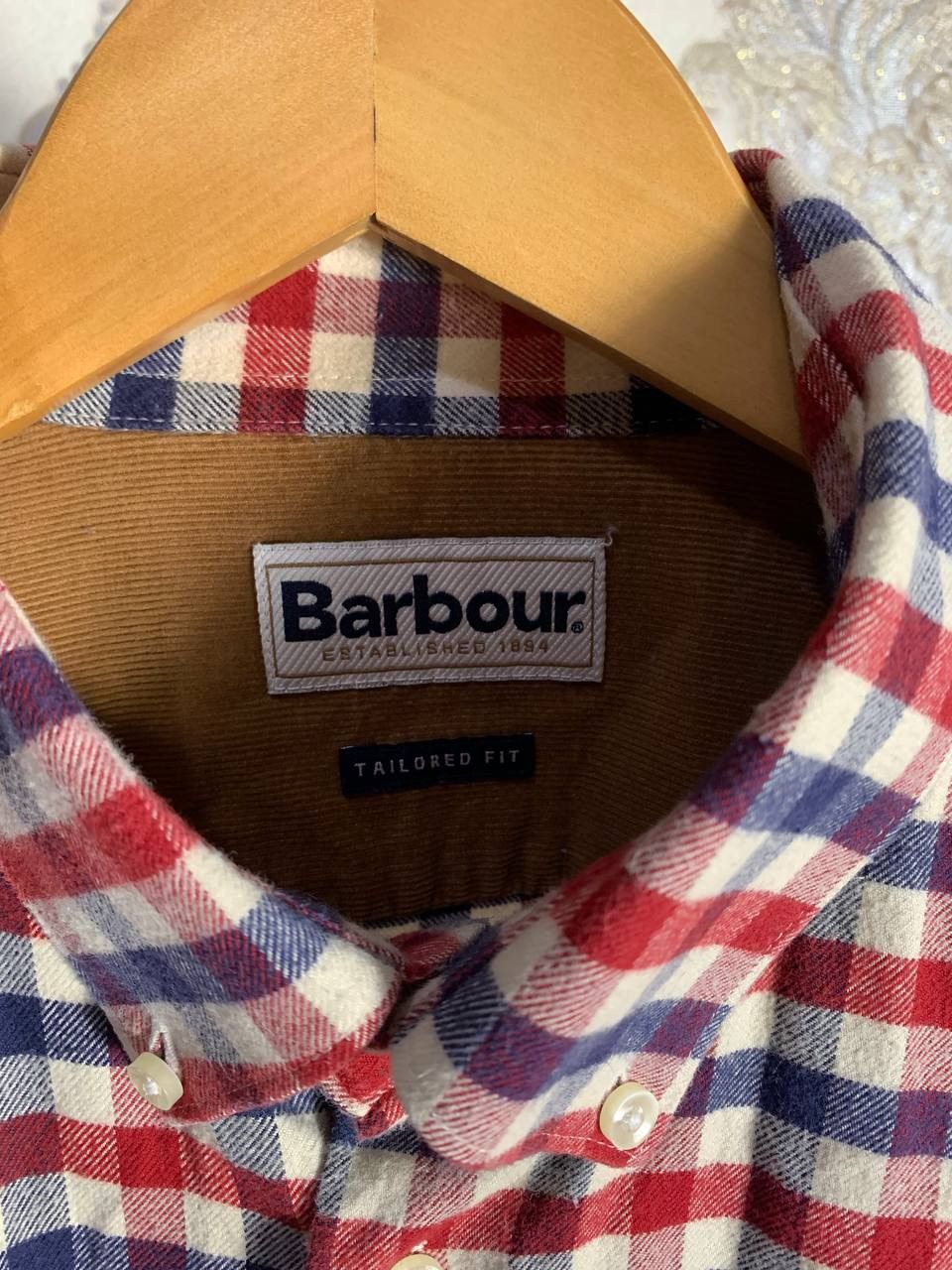 Barbour × Vintage VERY RARE BARBOUR OXFORD STAPLETION MOSS SHIRT Y2K 90s RETRO Size US L / EU 52-54 / 3 - 4 Thumbnail