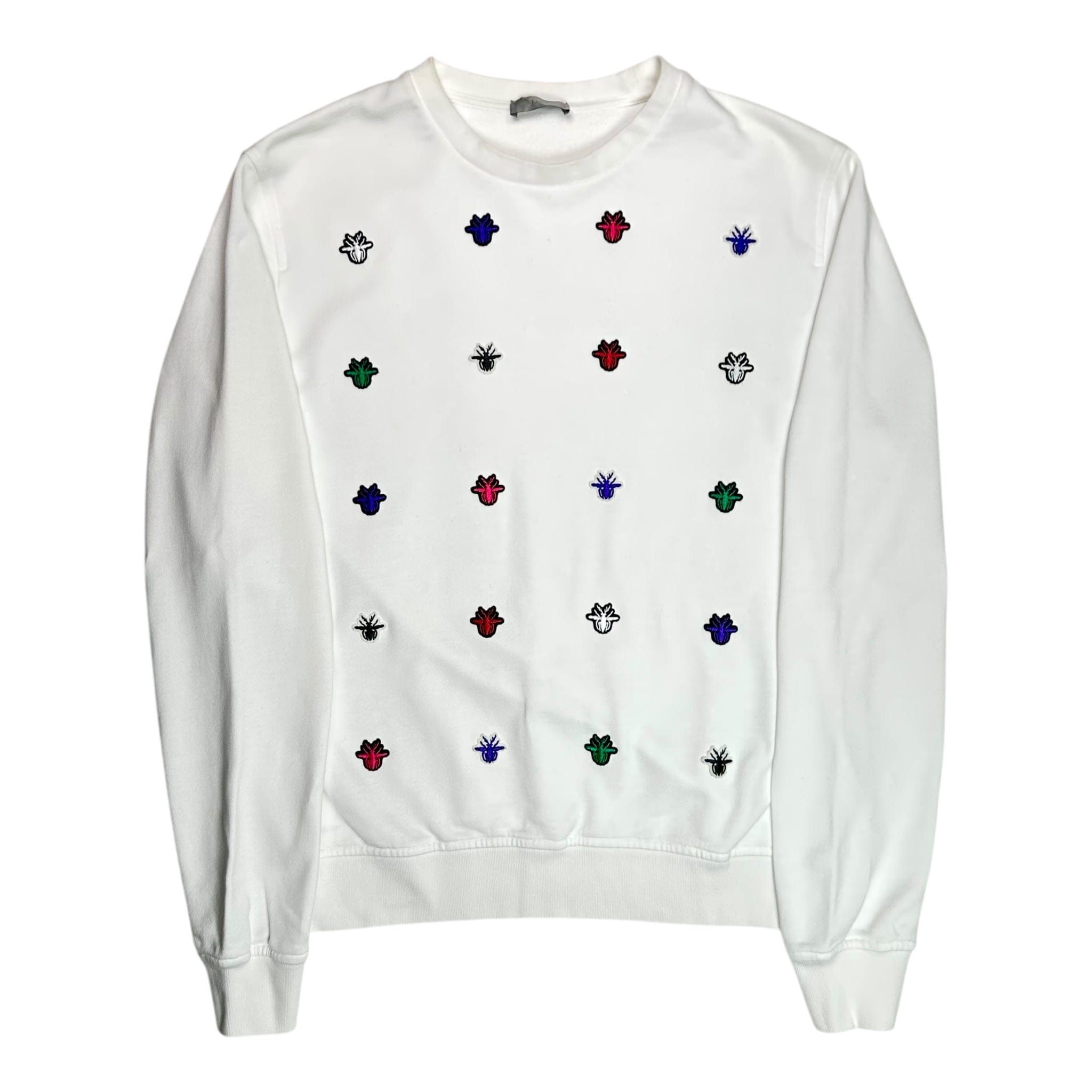 Dior Dior Embroidered Beetle Crewneck Sweatshirt White Size US L / EU 52-54 / 3 - 1 Thumbnail