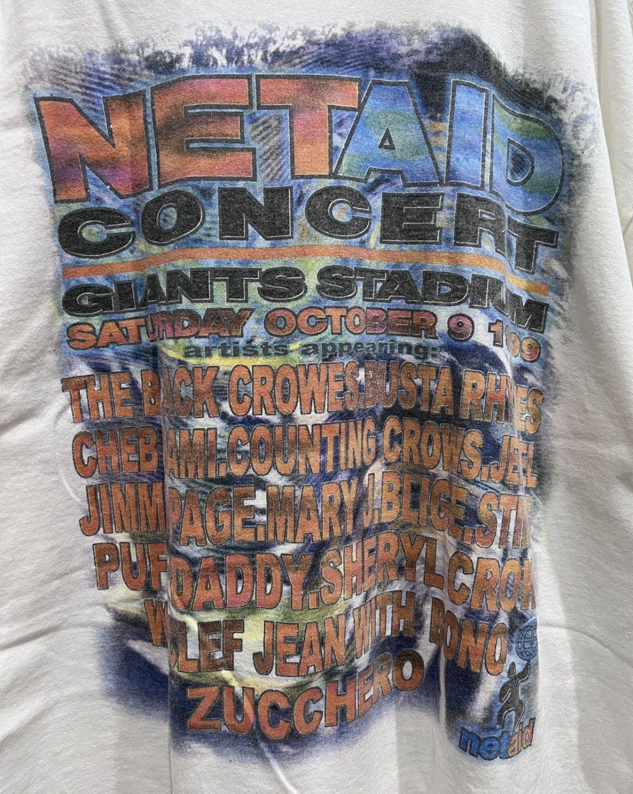 Rap Tees Vintage 90s NetAid Busta Rhymes Puff Daddy Mary J Blige XL Size US XL / EU 56 / 4 - 4 Thumbnail