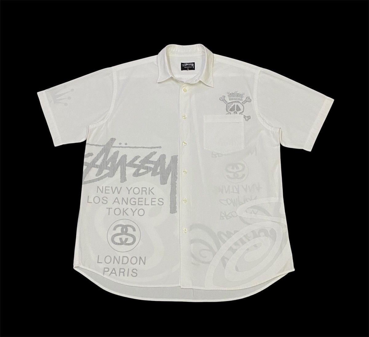 Stussy Stussy New York Printed Upside Down Button Ups Shirt Size US L / EU 52-54 / 3 - 2 Thumbnail