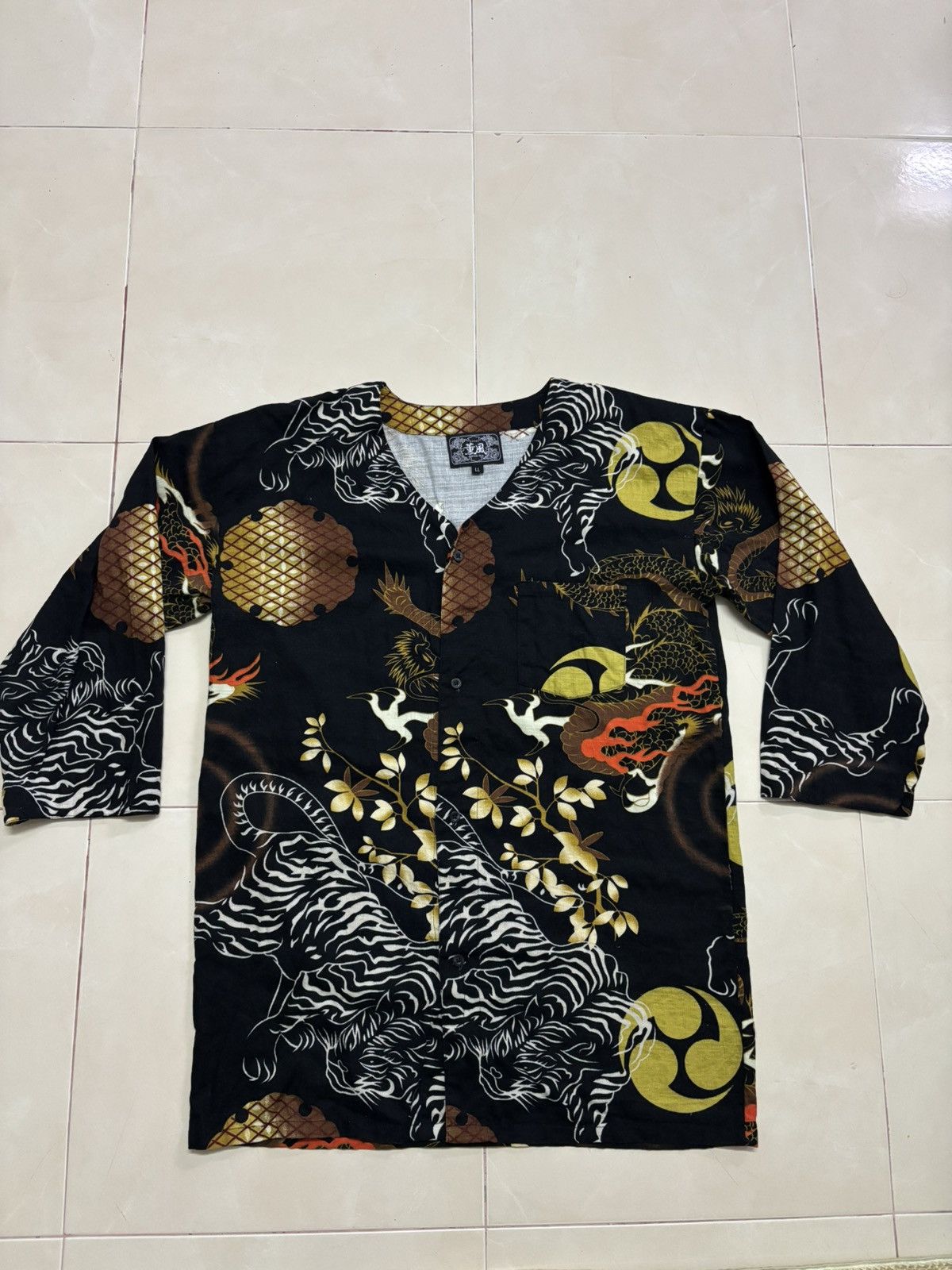 Japanese Brand VINTAGE KUNPU JAPANESE STYLE SUKAJAN TIGER & DRAGON Size US L / EU 52-54 / 3 - 1 Thumbnail
