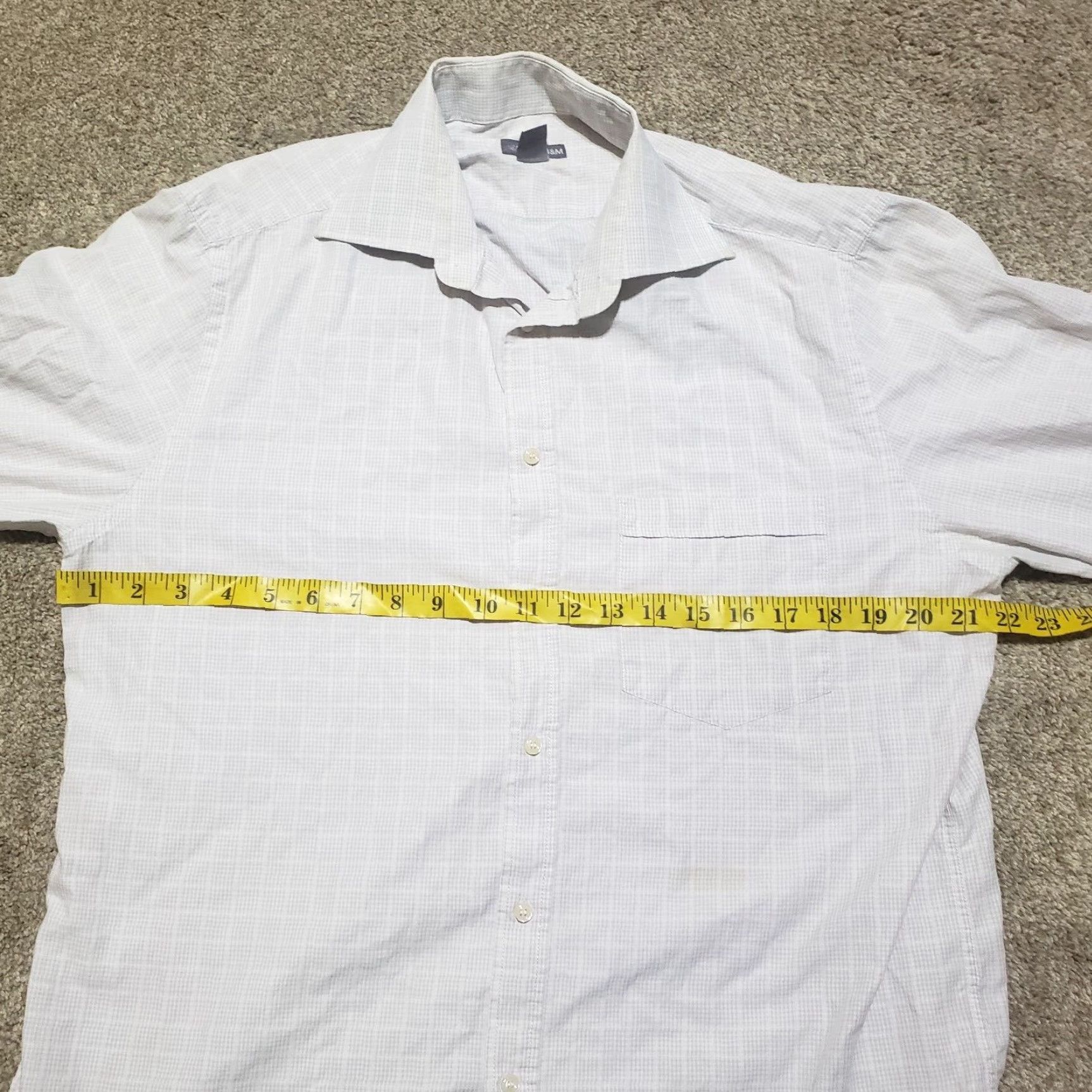 H&M H&M Shirt Button-Up Long Sleeve Adult XL Gray Solid Men Clothing Size US XL / EU 56 / 4 - 4 Thumbnail