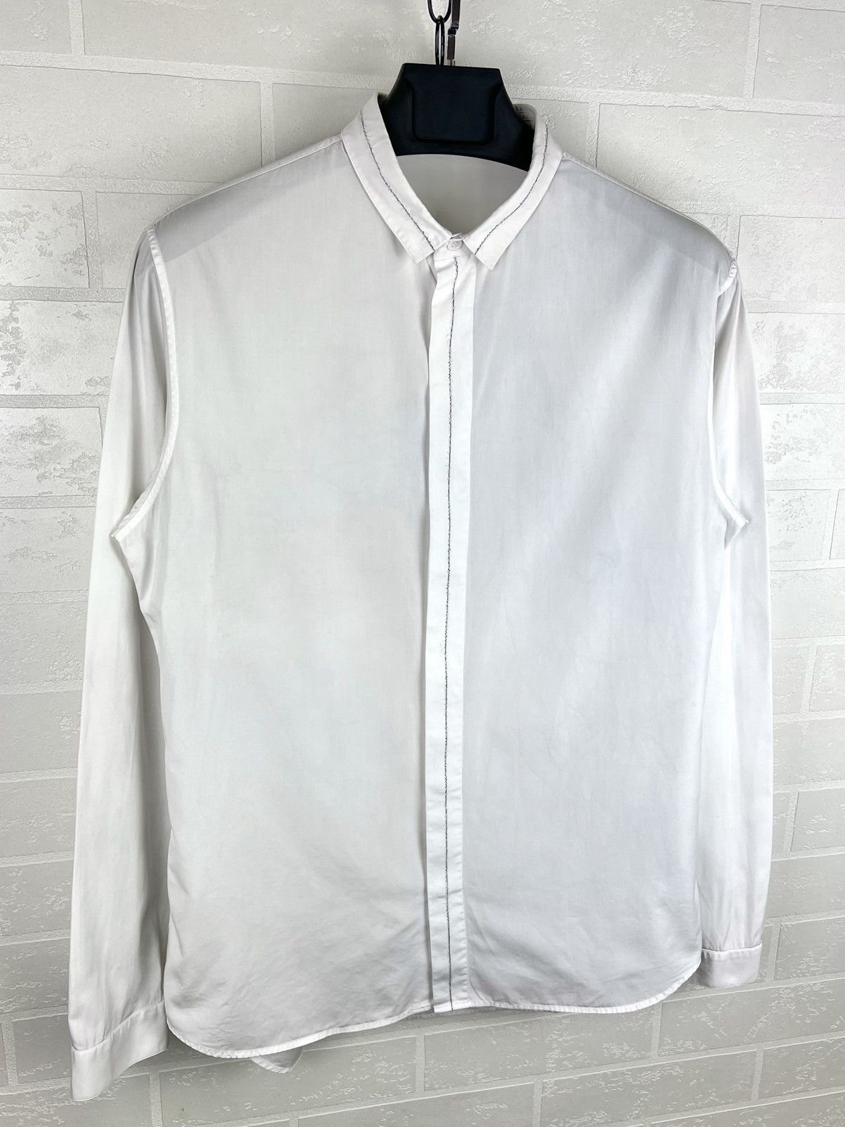 Dior DIOR Shirt Button Up Embroided Metal Stripes White Men's Size US L / EU 52-54 / 3 - 4 Thumbnail