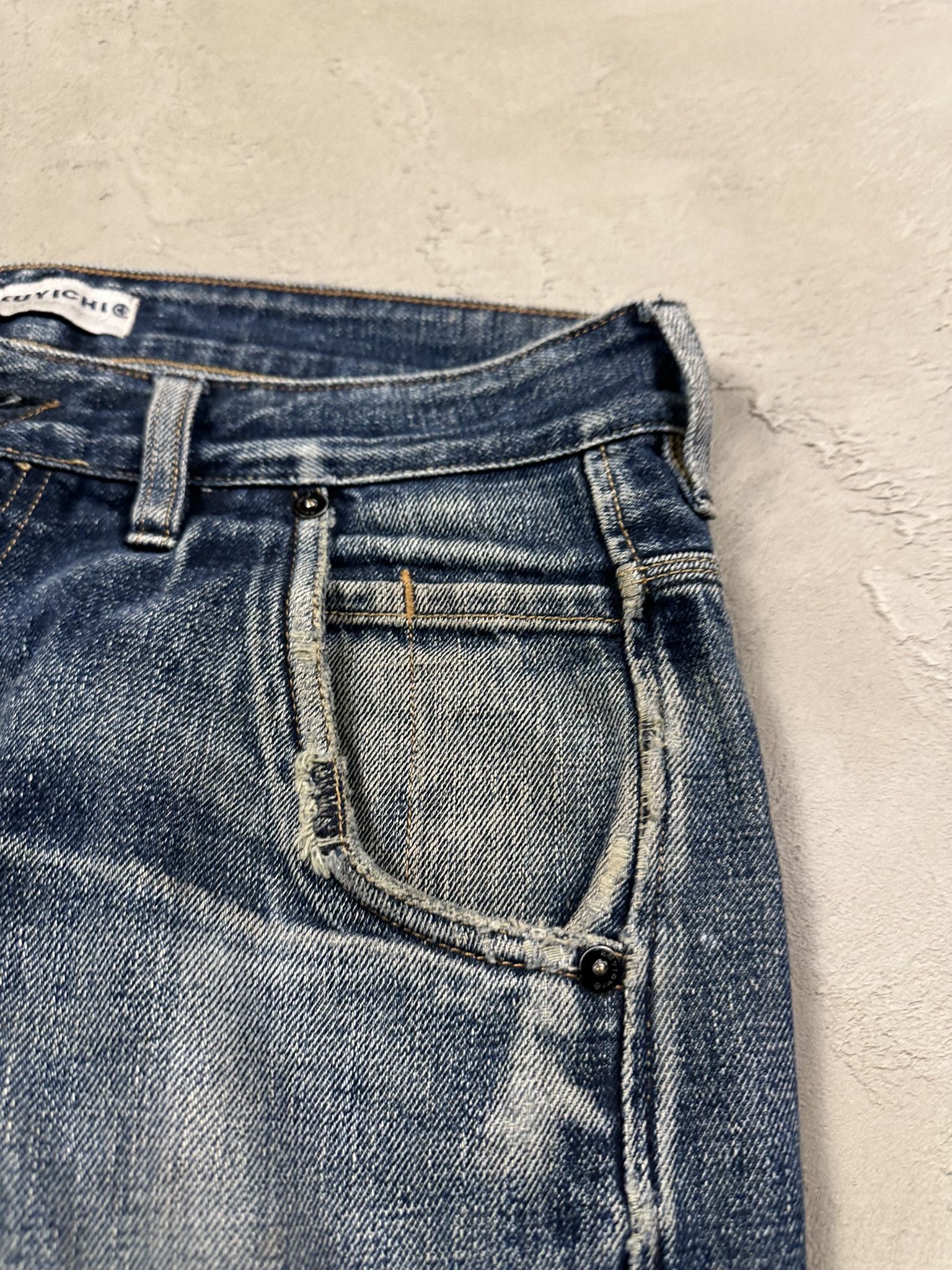 Japanese Brand Vintage Japanese Kuyichi Distressed Y2k Faded Straight Denim Size US 32 / EU 48 - 5 Thumbnail