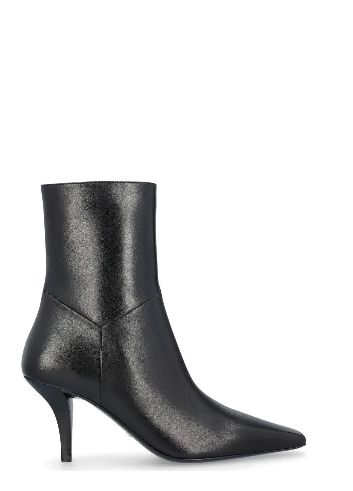image of Nib Gucci Black Leather Square G Pointed Toe Boots It 38.5, Women's