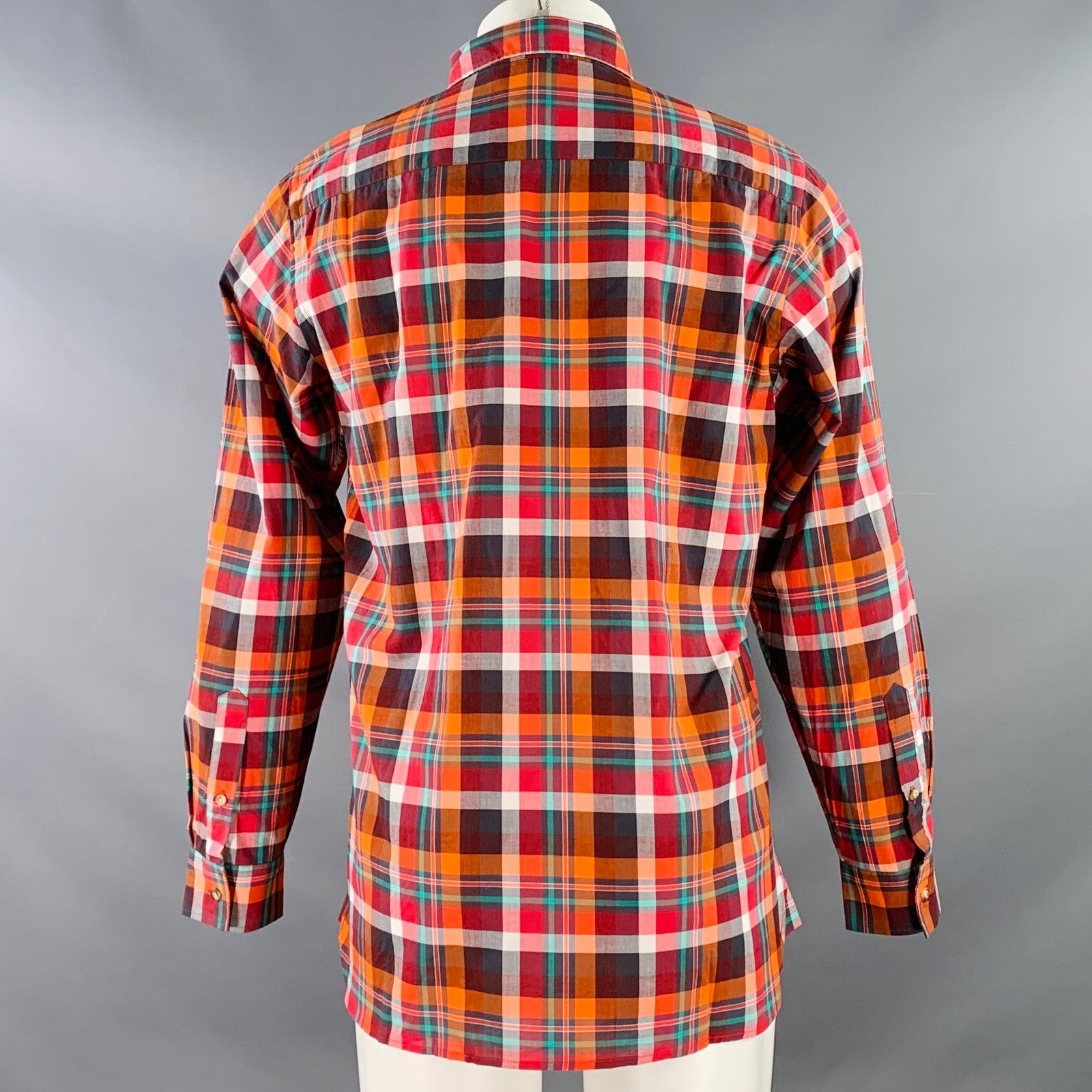 Garbstore Multi Color Plaid Cotton One Pocket Button Down Collar Shirt Size US M / EU 48-50 / 2 - 4 Thumbnail