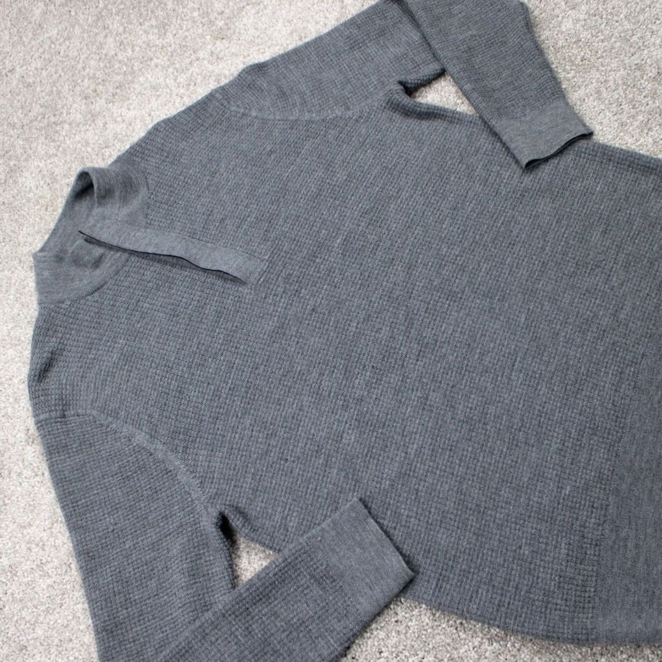 Vineyard Vines Vineyard Vines Wool Sweater Mens Large Gray 1/2 Zip L/S Pullover Size US L / EU 52-54 / 3 - 6 Thumbnail