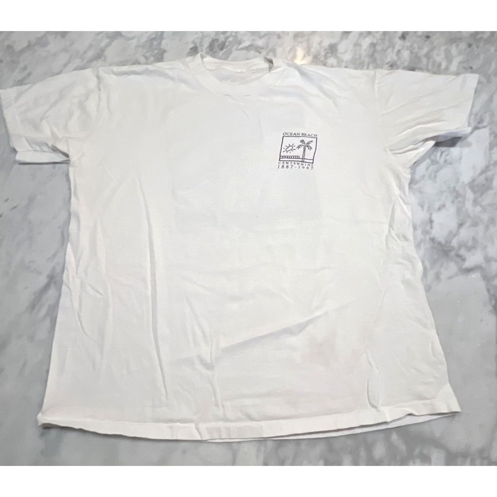 Vintage VINTAGE Ocean Beach Centennial Shirt XL Single Stitch Graphic 1987 Men’s Size US XL / EU 56 / 4 - 4 Thumbnail