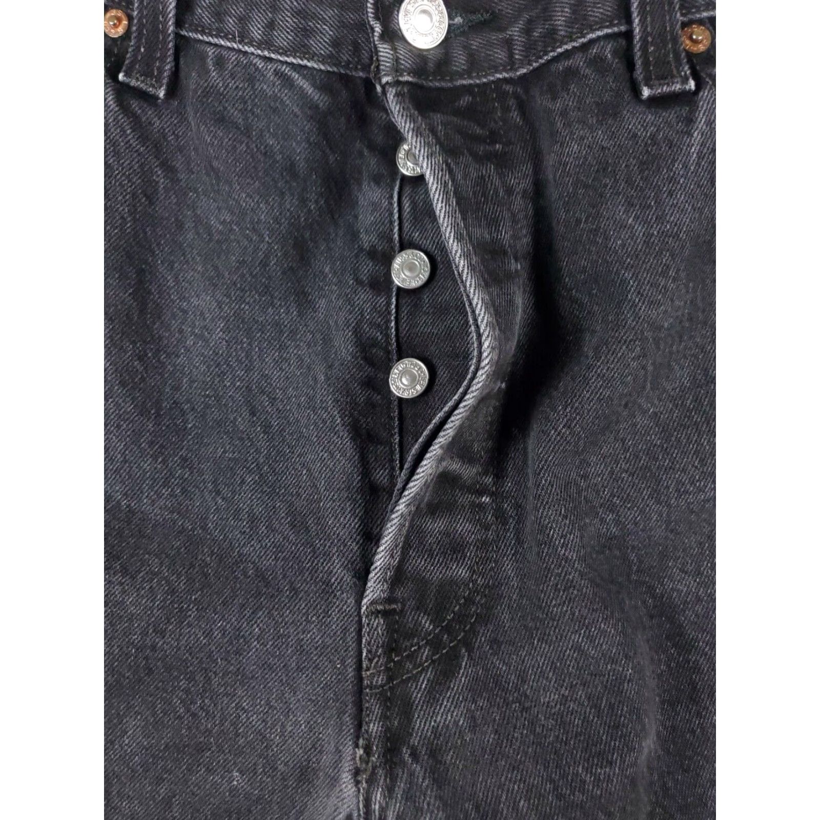Levi's Levis 501 Mens Gray Straight Leg Jeans 36x34 Cotton Button Fly Size US 36 / EU 52 - 7 Thumbnail