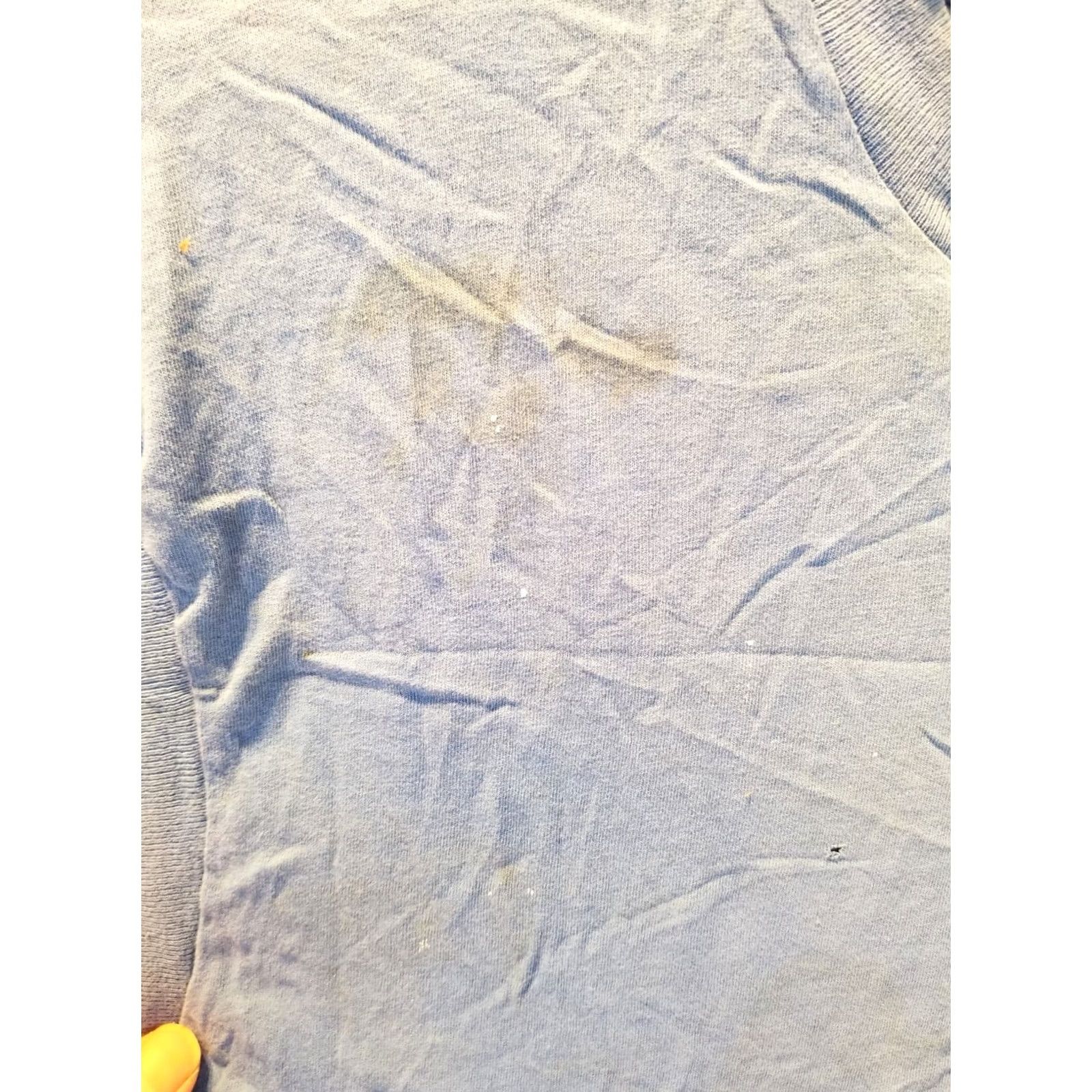 Fruit Of The Loom VTG Fruit of the Loom ONE POCKET SLEEVELESS T-SHIRT XL Crew Neck Cotton Blue Men T-Shirt Vintage 80s Distressed Pocketed Screen-Printed Logo Size US XL / EU 56 / 4 - 6 Thumbnail