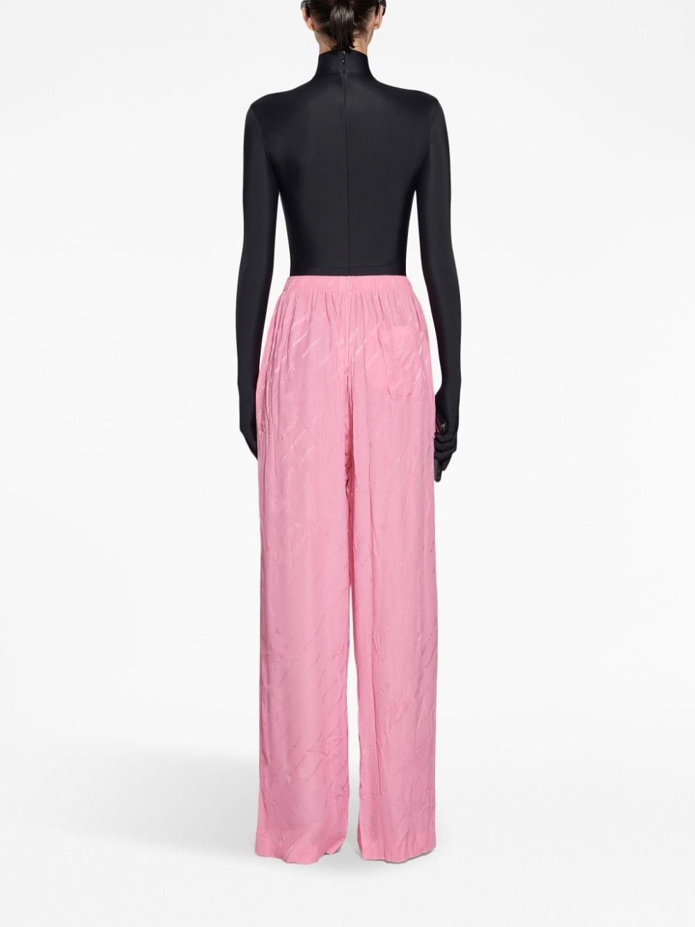 Balenciaga o1bcso1str0525 Logomania All Over Pyjama Trouser in Pink Size 27" / US 4 / IT 40 - 5 Thumbnail