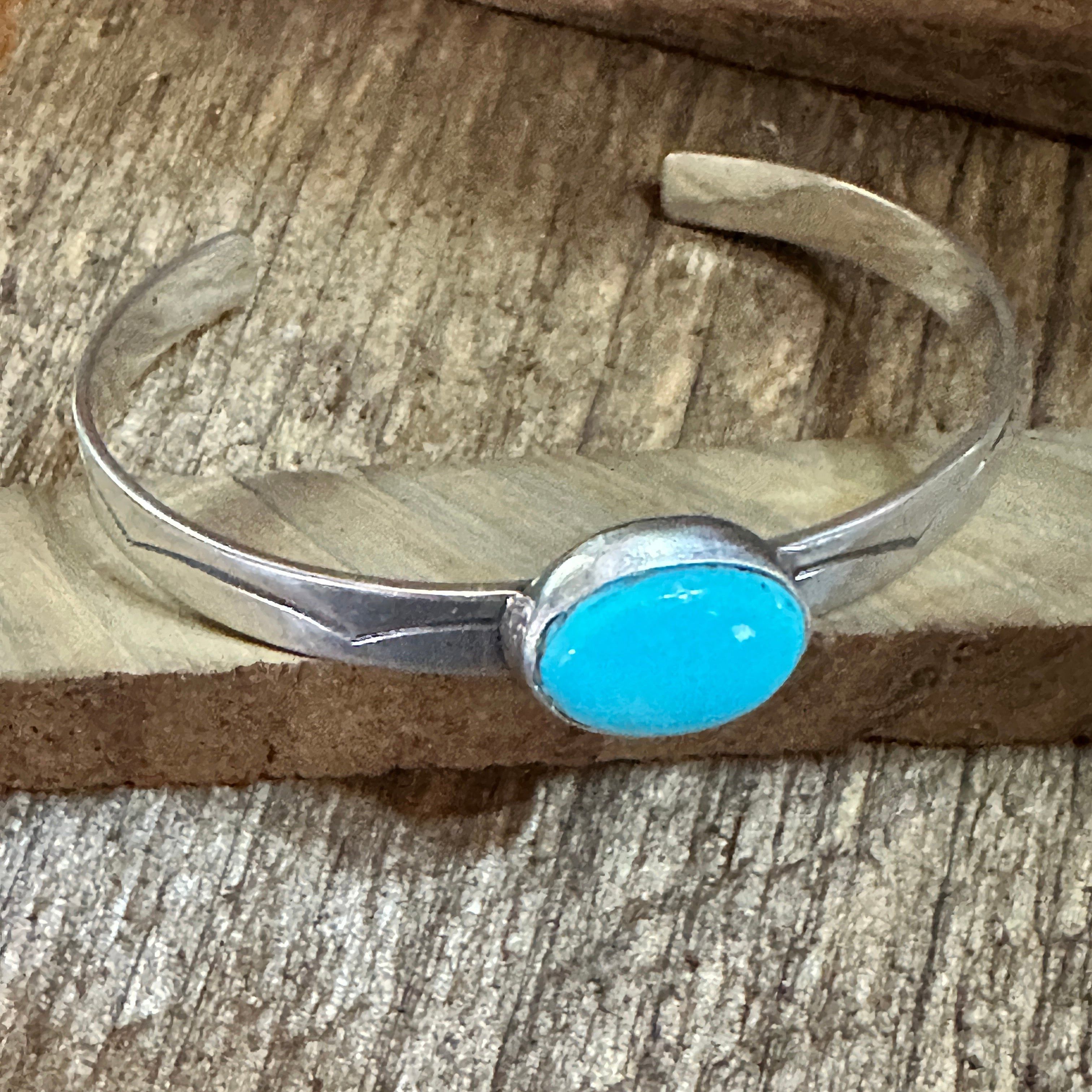 Other Navajo Sterling Cuff & Kingman Turquoise Cuff Bracelet, Sign Size ONE SIZE - 2 Thumbnail