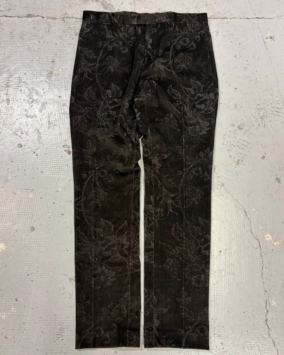 Gucci 2000s Gucci Black Viscose Flower Nature Pants Size US 32 / EU 48 - 1 Thumbnail