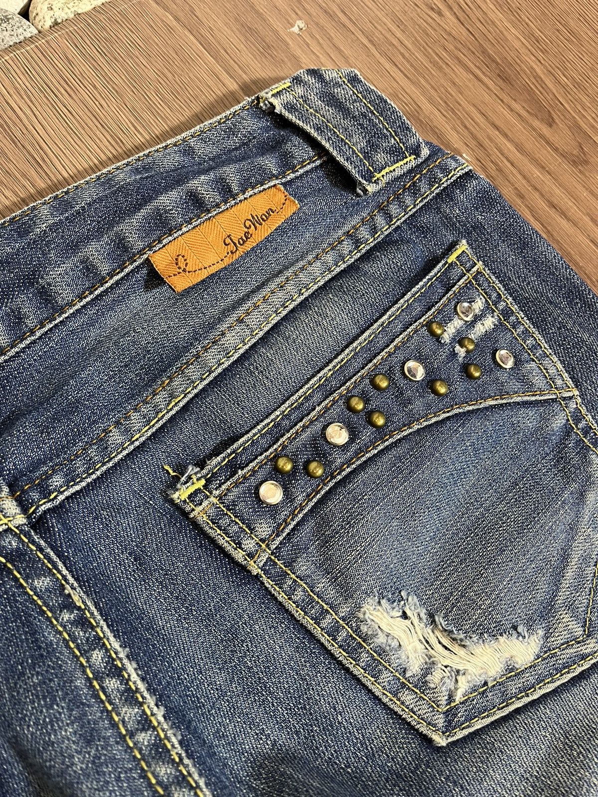 GOSTAR DE FUGA × Japanese Brand Studded flare distressed washed denim Size US 32 / EU 48 - 10 Thumbnail