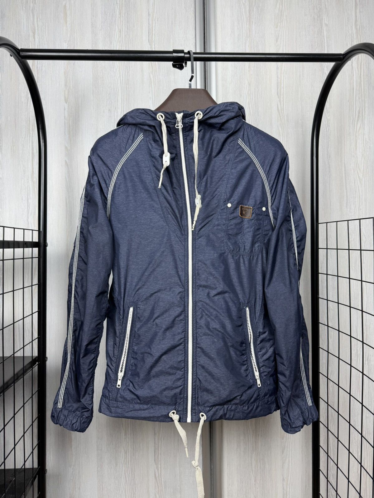 Diesel Diesel vintage y2k blue lightweight avant garde jacket Size US S / EU 44-46 / 1 - 1 Thumbnail