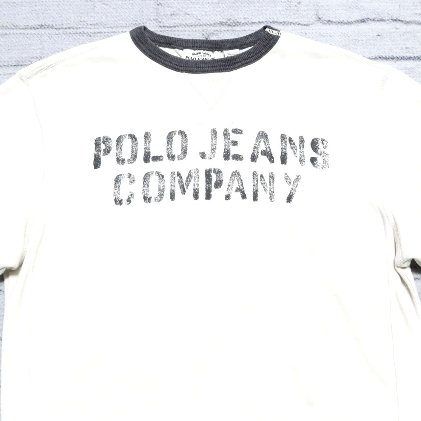 Vintage Vintage Polo Jeans Co Ralph Lauren Stencil Logo Crew Neck Sweatshirt L White Mens Size US L / EU 52-54 / 3 - 2 Thumbnail