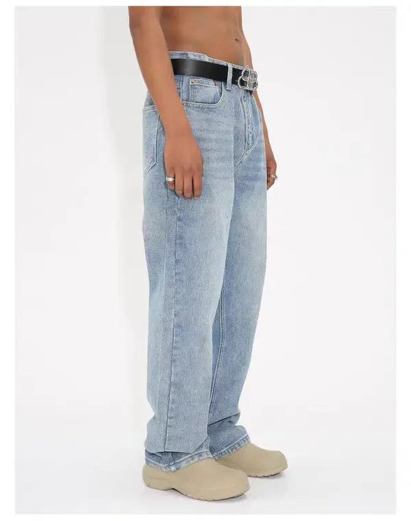 Japanese Brand Vintage Street Casual Straight Leg Light Blue Jeans Size US 30 / EU 46 - 4 Thumbnail